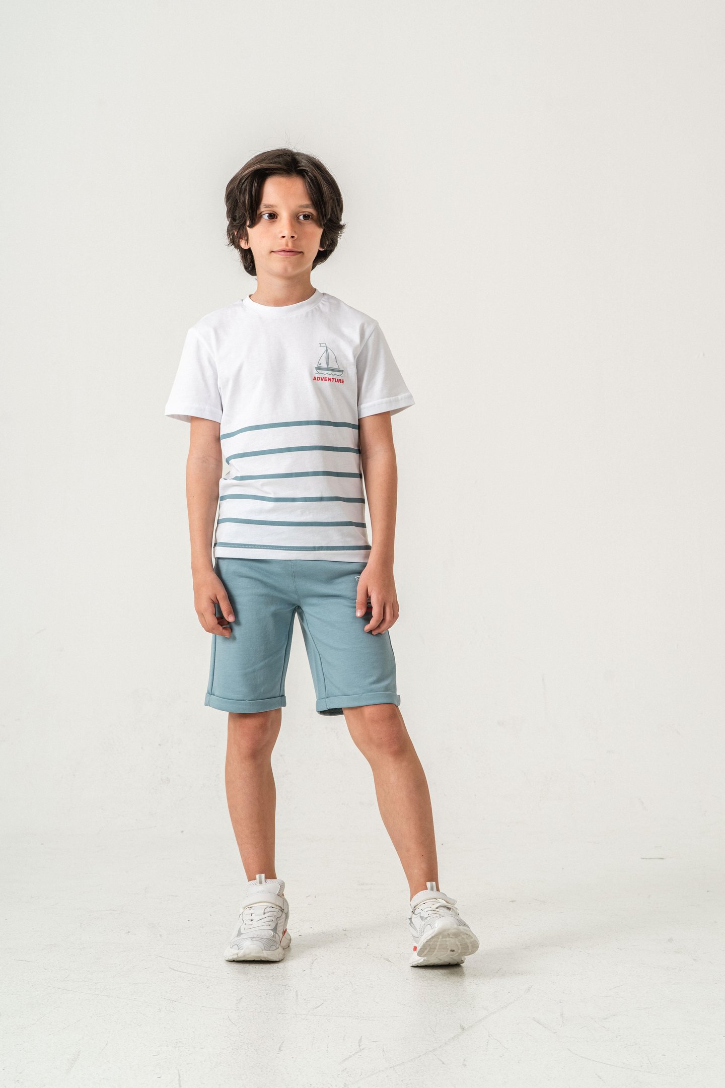Adventure Baskılı  Erkek Çocuk Şort - Tişört Takımı