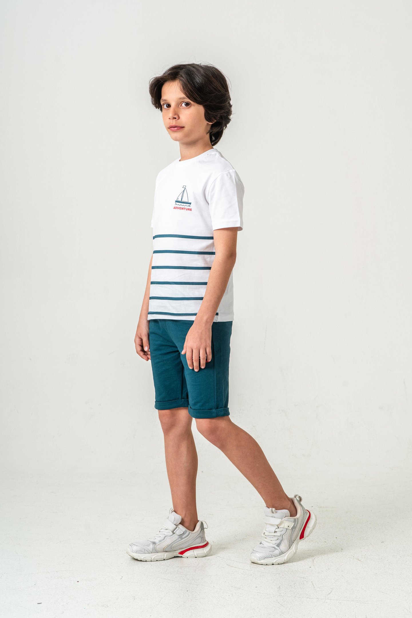 Adventure Baskılı  Erkek Çocuk Şort - Tişört Takımı