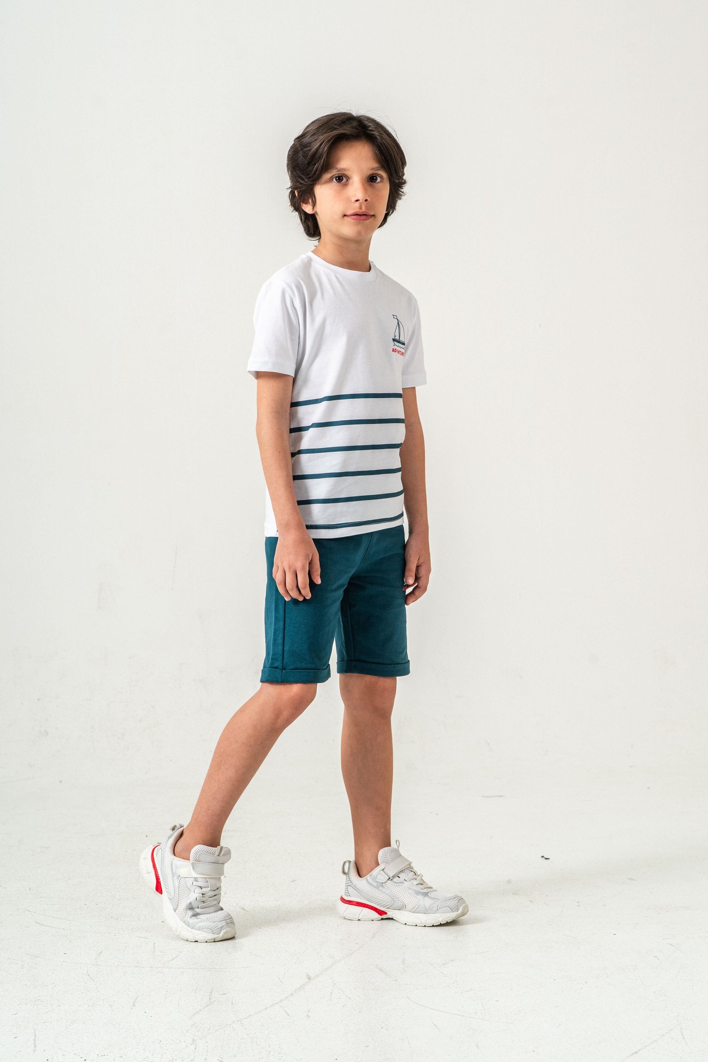 Adventure Baskılı  Erkek Çocuk Şort - Tişört Takımı