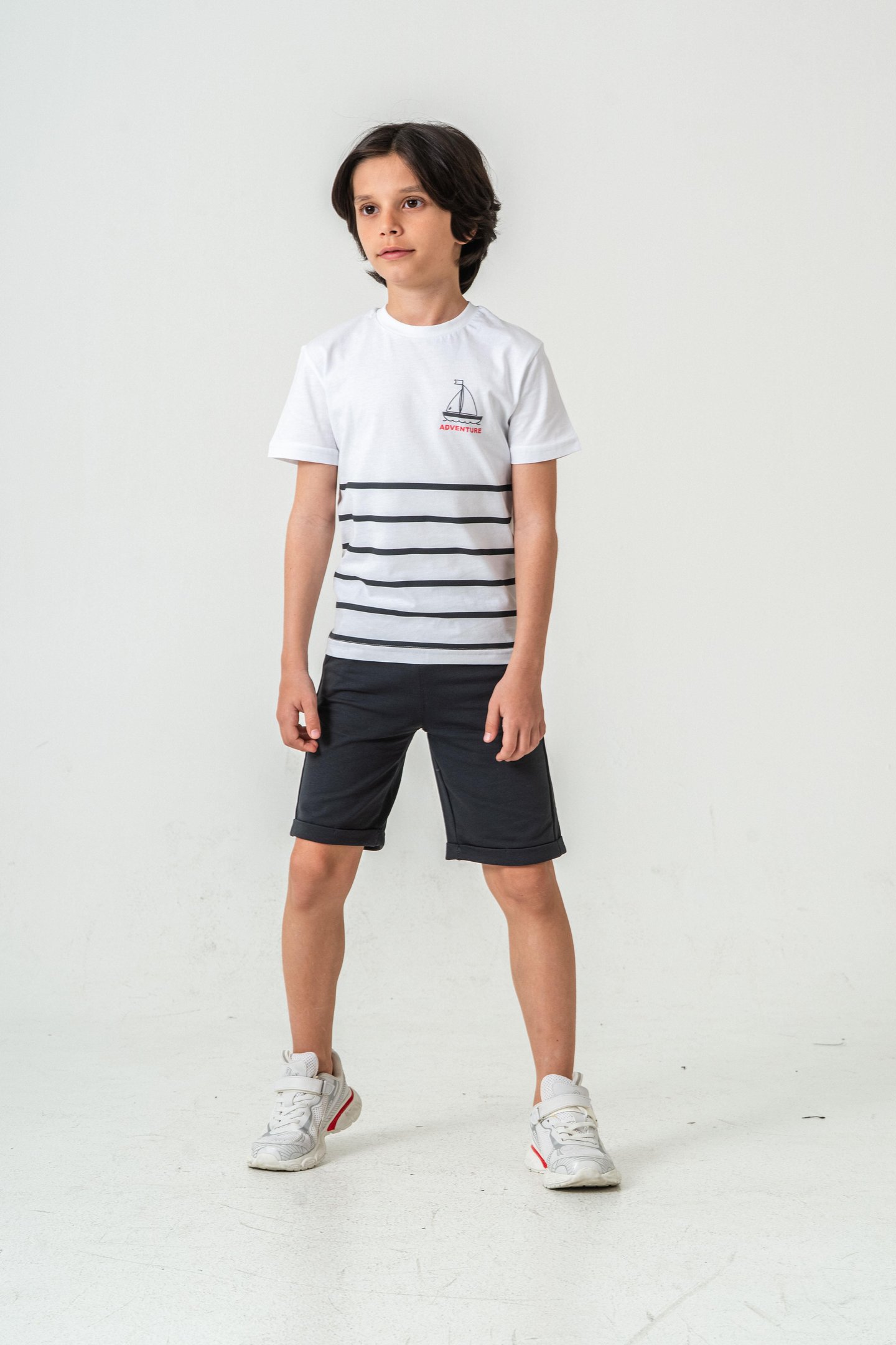 Adventure Baskılı  Erkek Çocuk Şort - Tişört Takımı