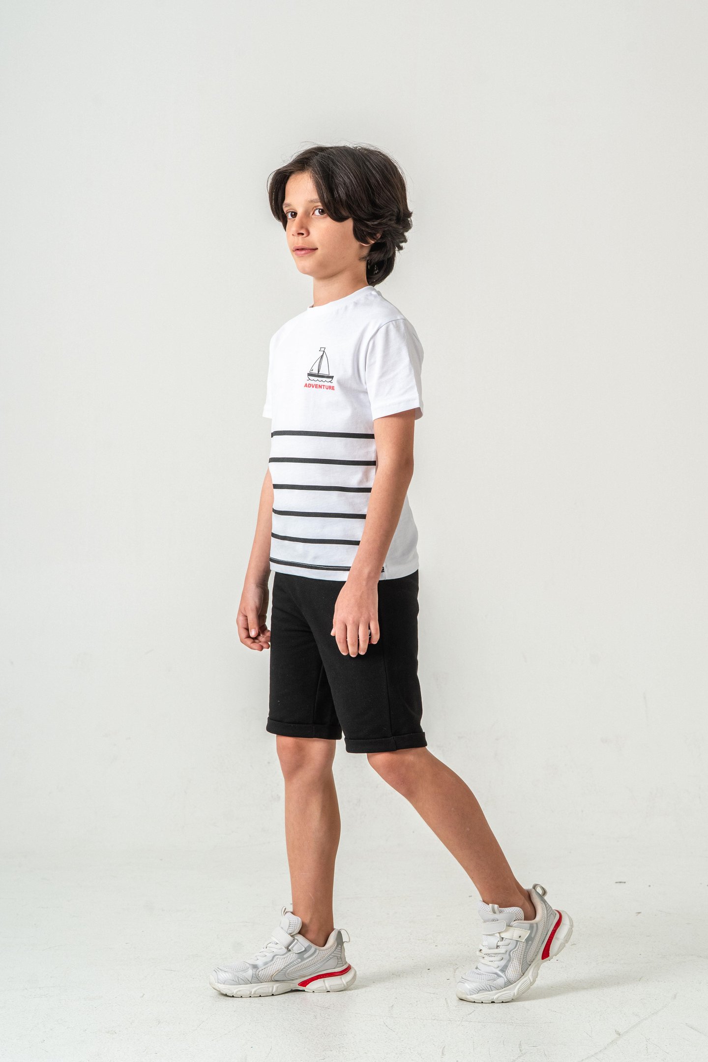 Adventure Baskılı  Erkek Çocuk Şort - Tişört Takımı