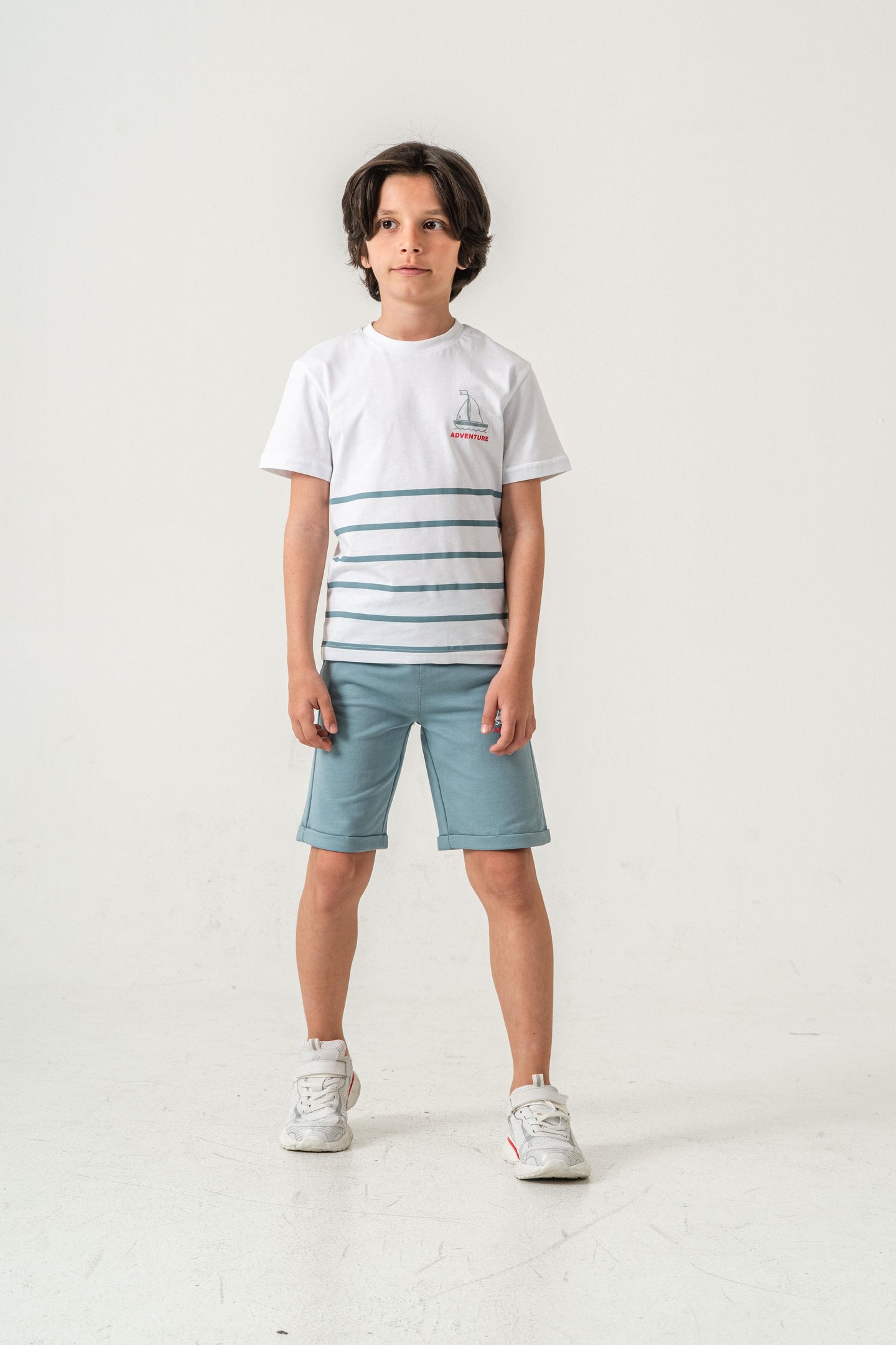 Adventure Baskılı  Erkek Çocuk Şort - Tişört Takımı