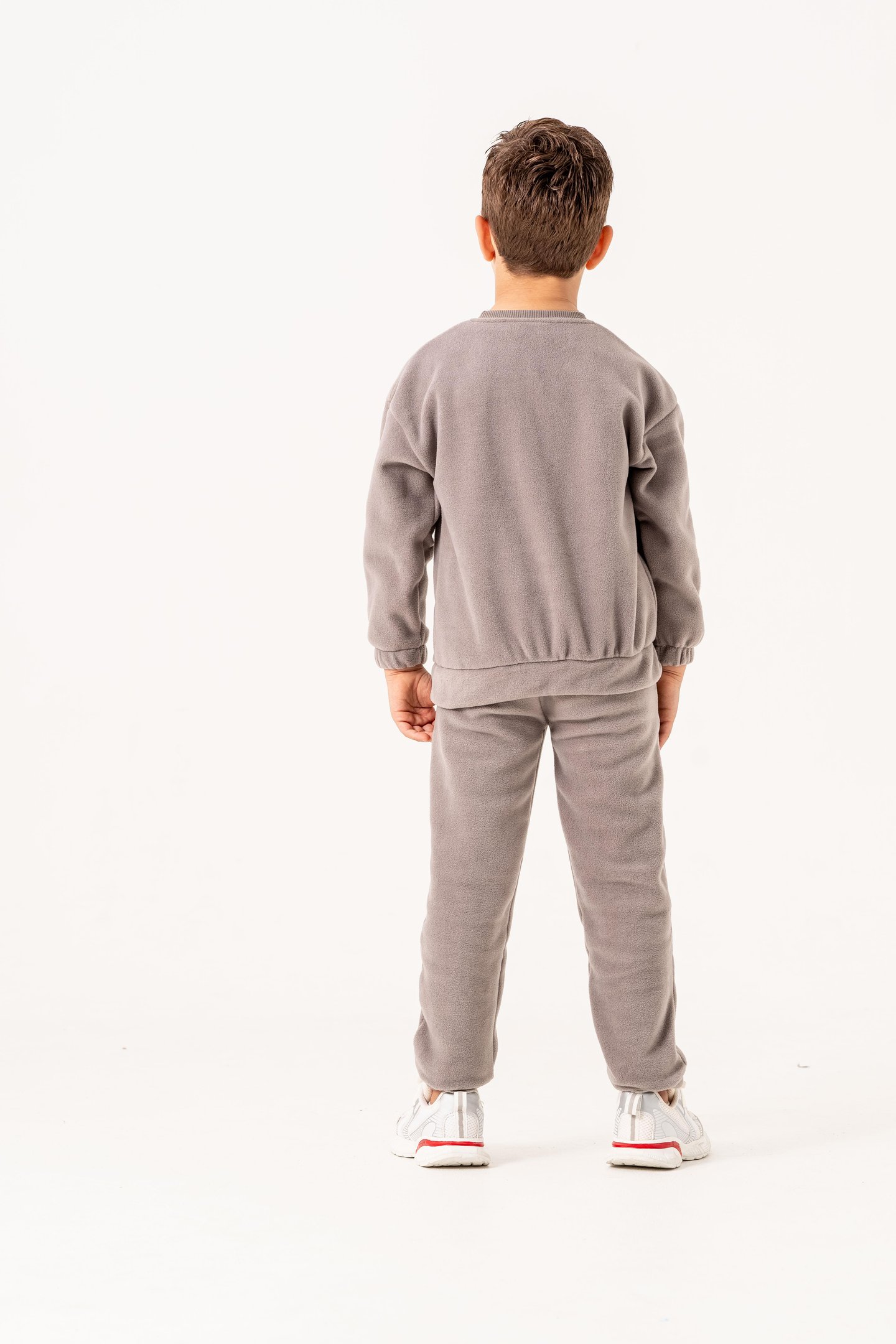 Aplikeli Ve Nakışlı Polar Erkek Çocuk Alt-Üst Eşofman Takımı