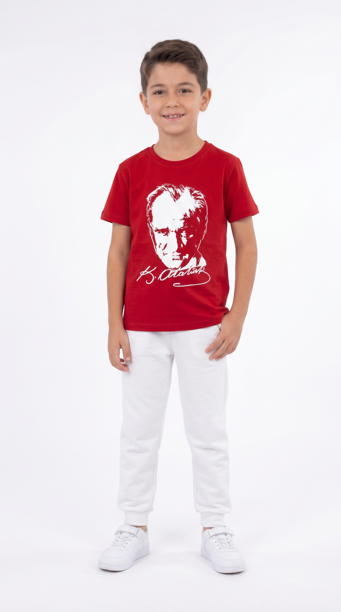 Atatürk Baskılı Erkek Çocuk Tişört T-shirt