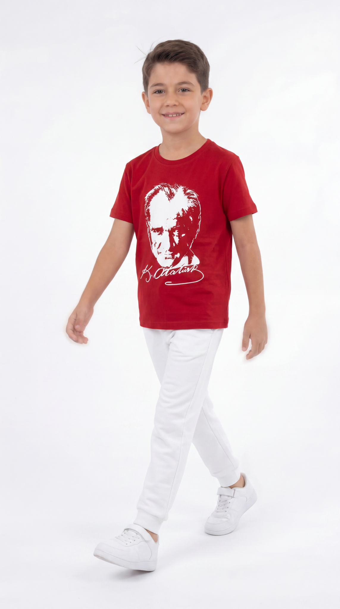 Atatürk Baskılı Erkek Çocuk Tişört T-shirt