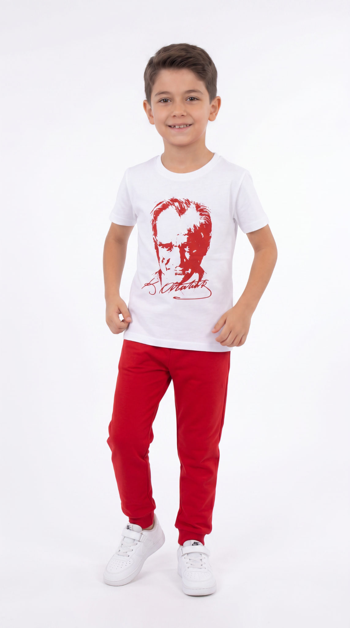 Atatürk Baskılı Erkek Çocuk Tişört T-shirt