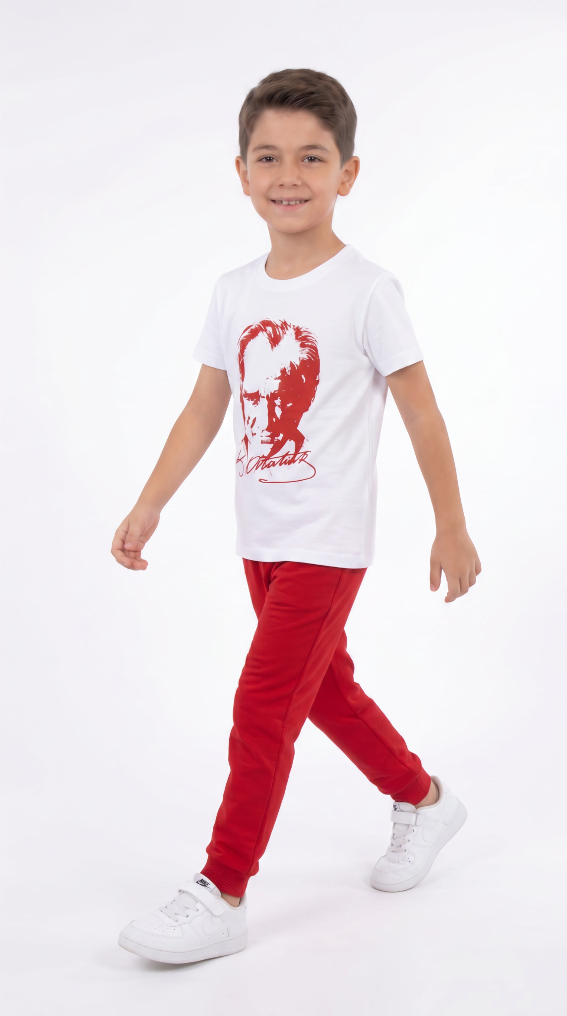 Atatürk Baskılı Erkek Çocuk Tişört T-shirt