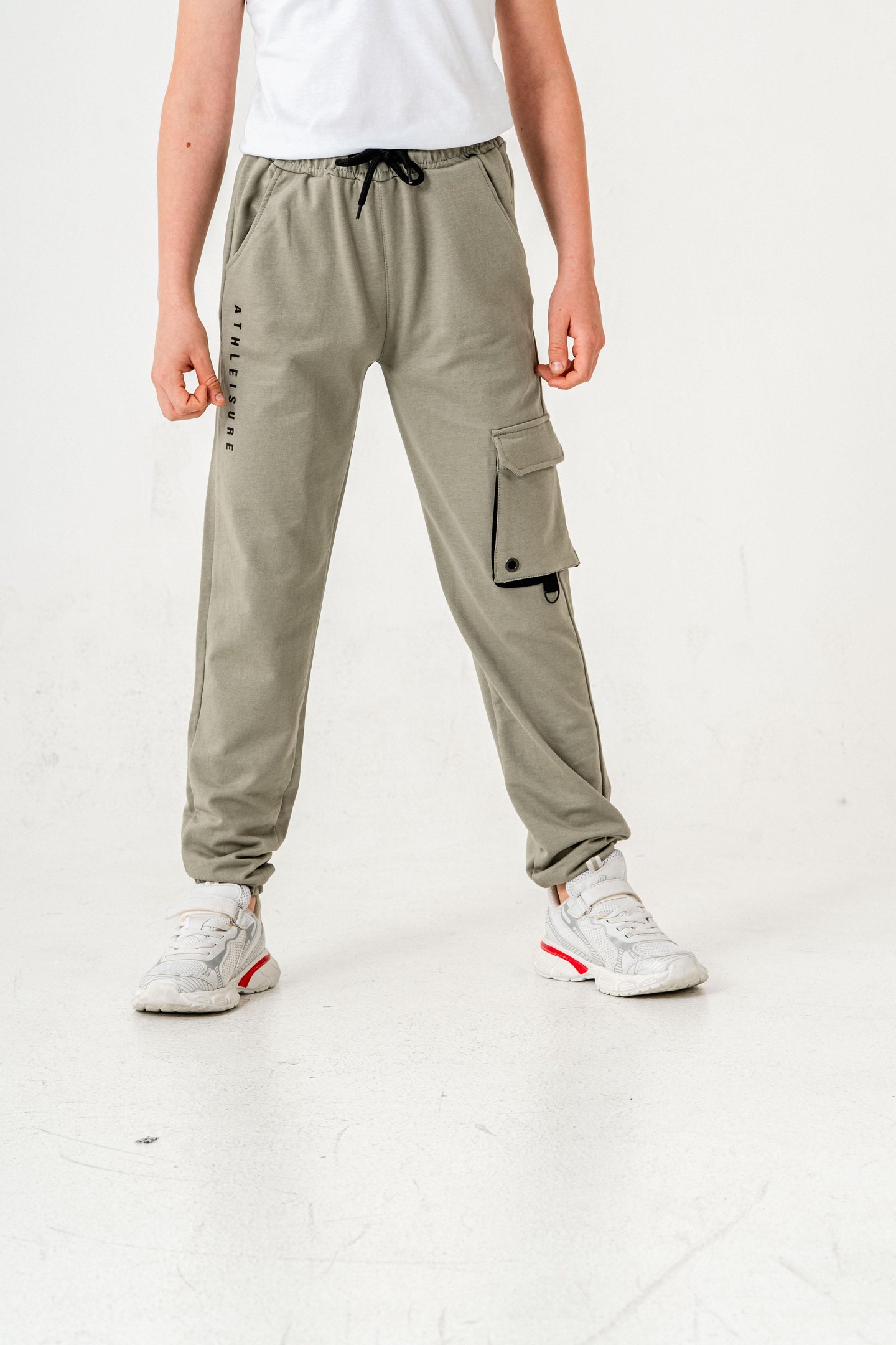 Athleisure Baskılı Kargo Cepli Erkek Çocuk Eşofman Altı