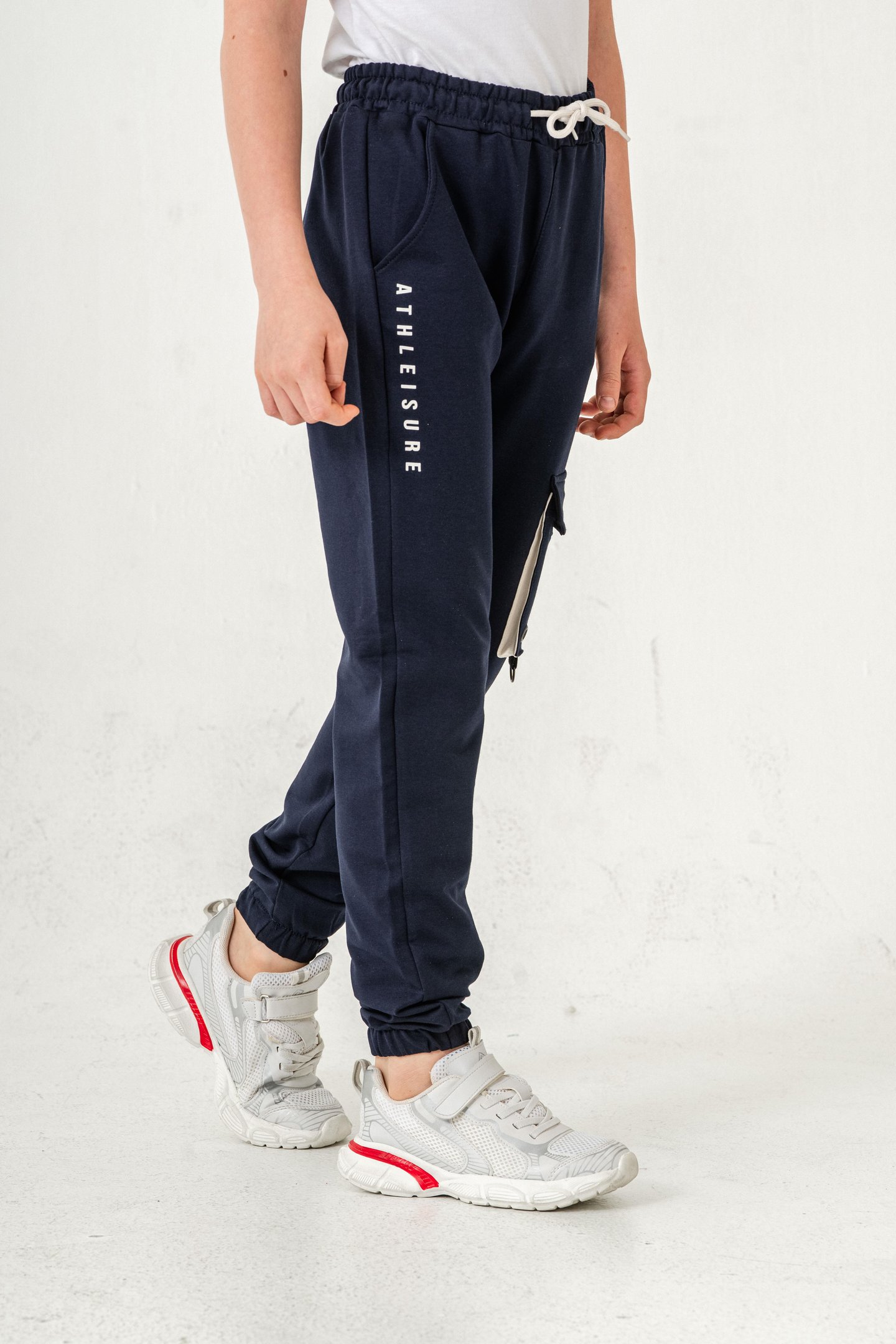 Athleisure Baskılı Kargo Cepli Erkek Çocuk Eşofman Altı