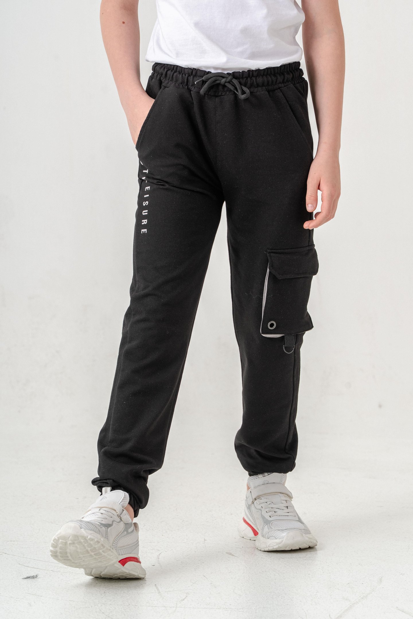 Athleisure Baskılı Kargo Cepli Erkek Çocuk Eşofman Altı