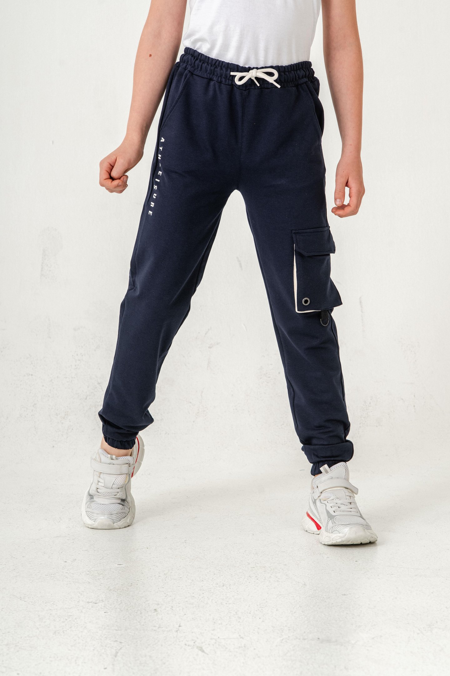 Athleisure Baskılı Kargo Cepli Erkek Çocuk Eşofman Altı