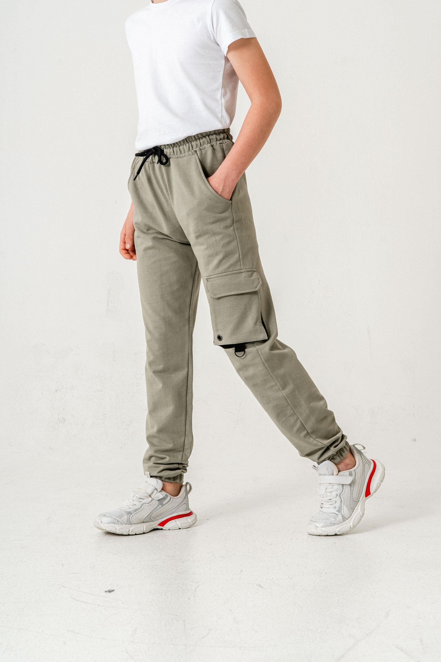 Athleisure Baskılı Kargo Cepli Erkek Çocuk Eşofman Altı