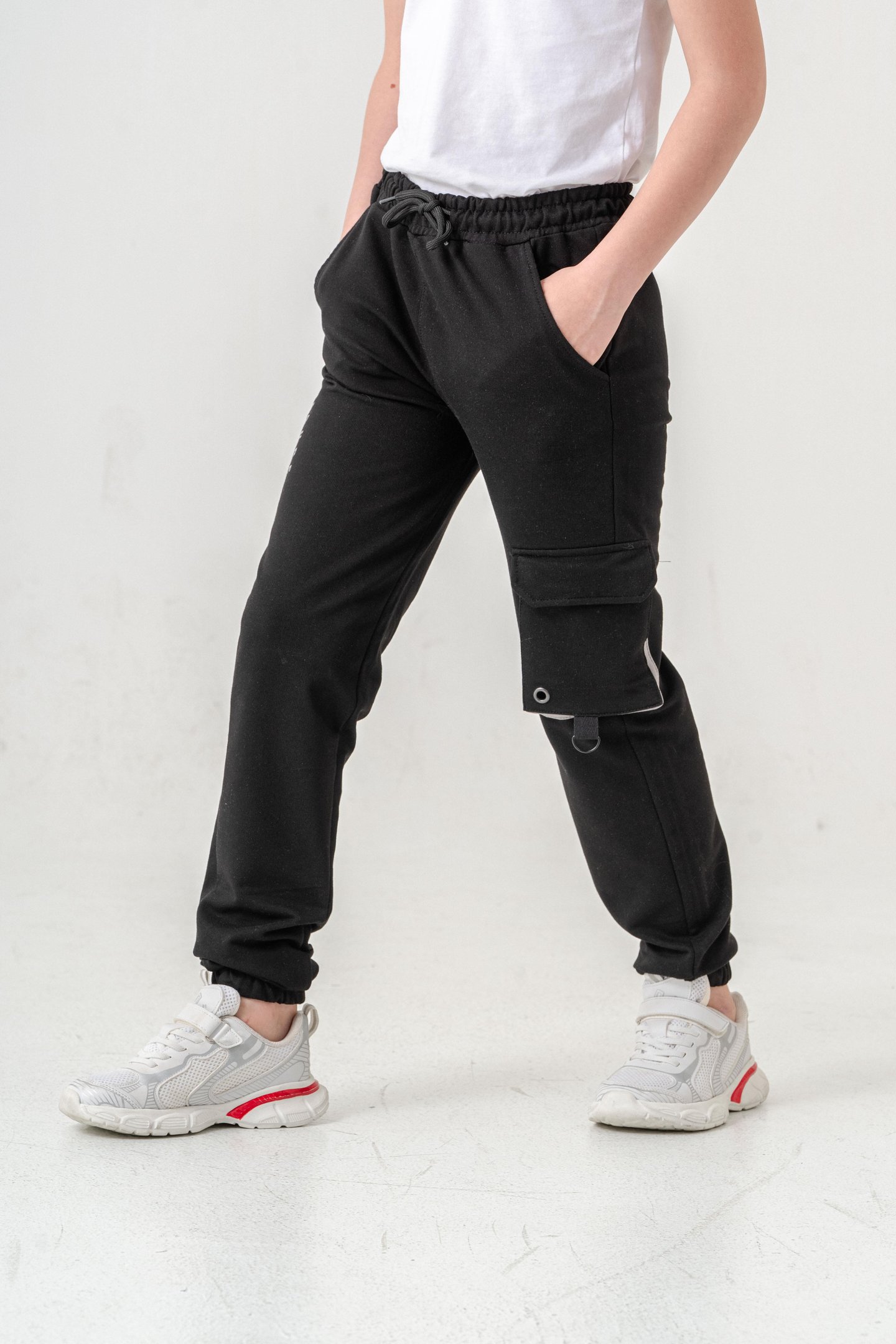 Athleisure Baskılı Kargo Cepli Erkek Çocuk Eşofman Altı