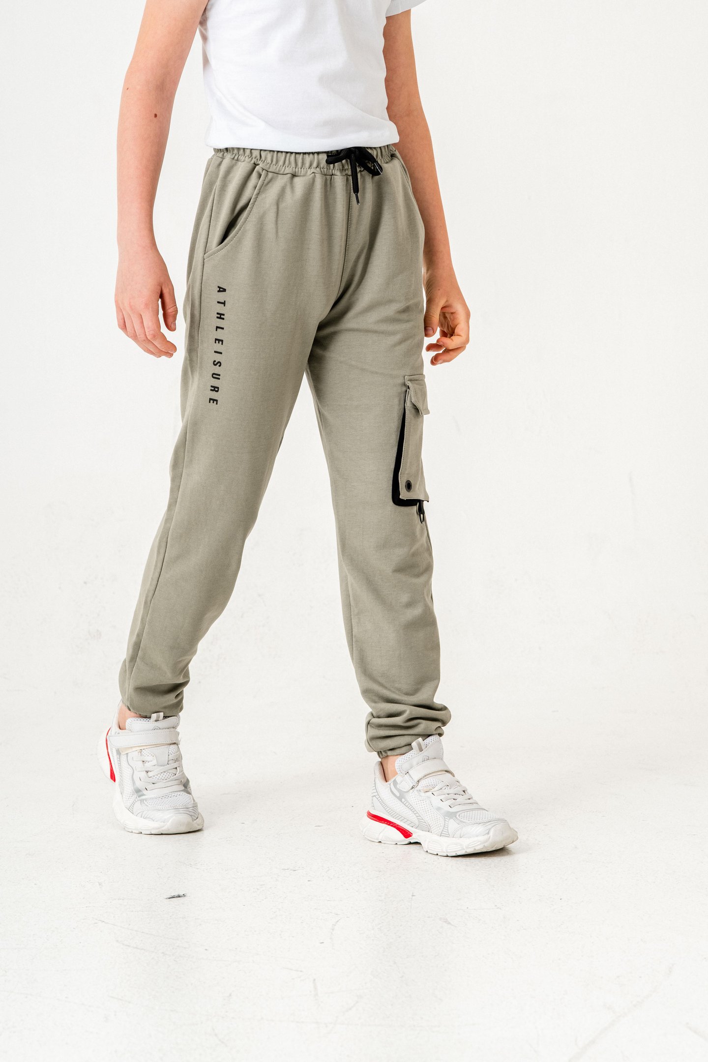 Athleisure Baskılı Kargo Cepli Erkek Çocuk Eşofman Altı