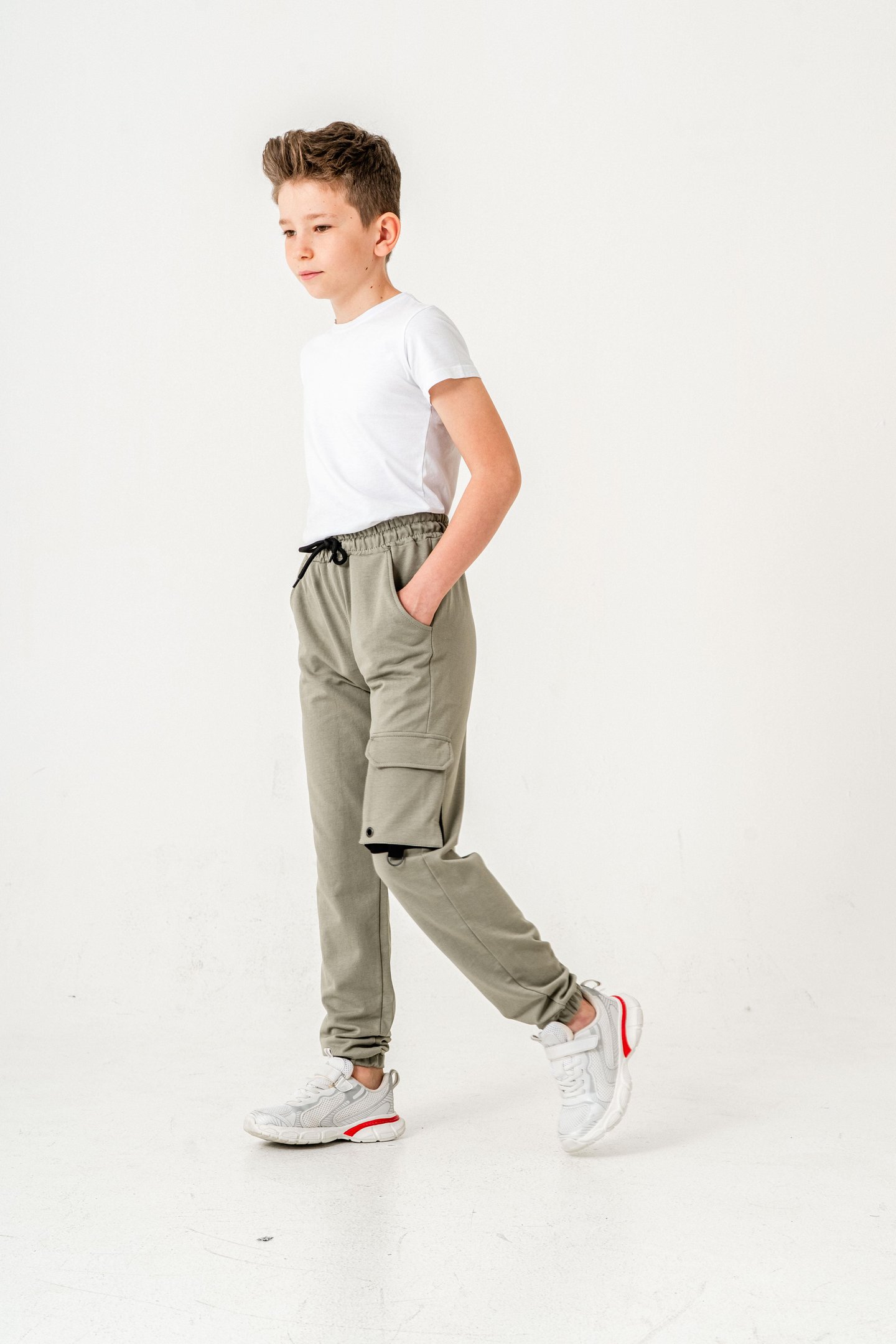 Athleisure Baskılı Kargo Cepli Erkek Çocuk Eşofman Altı