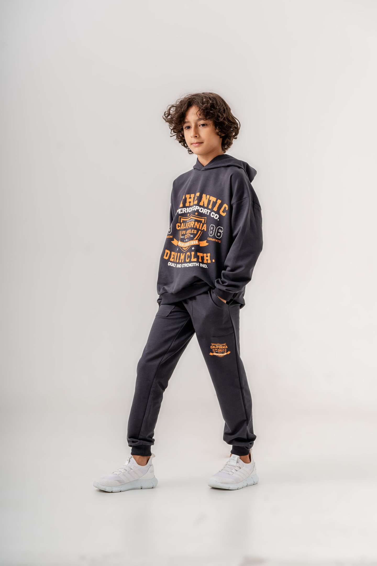 Authentic Denim Los Angeles City WestSide Erkek Çocuk Alt-Üst Eşofman Takımı