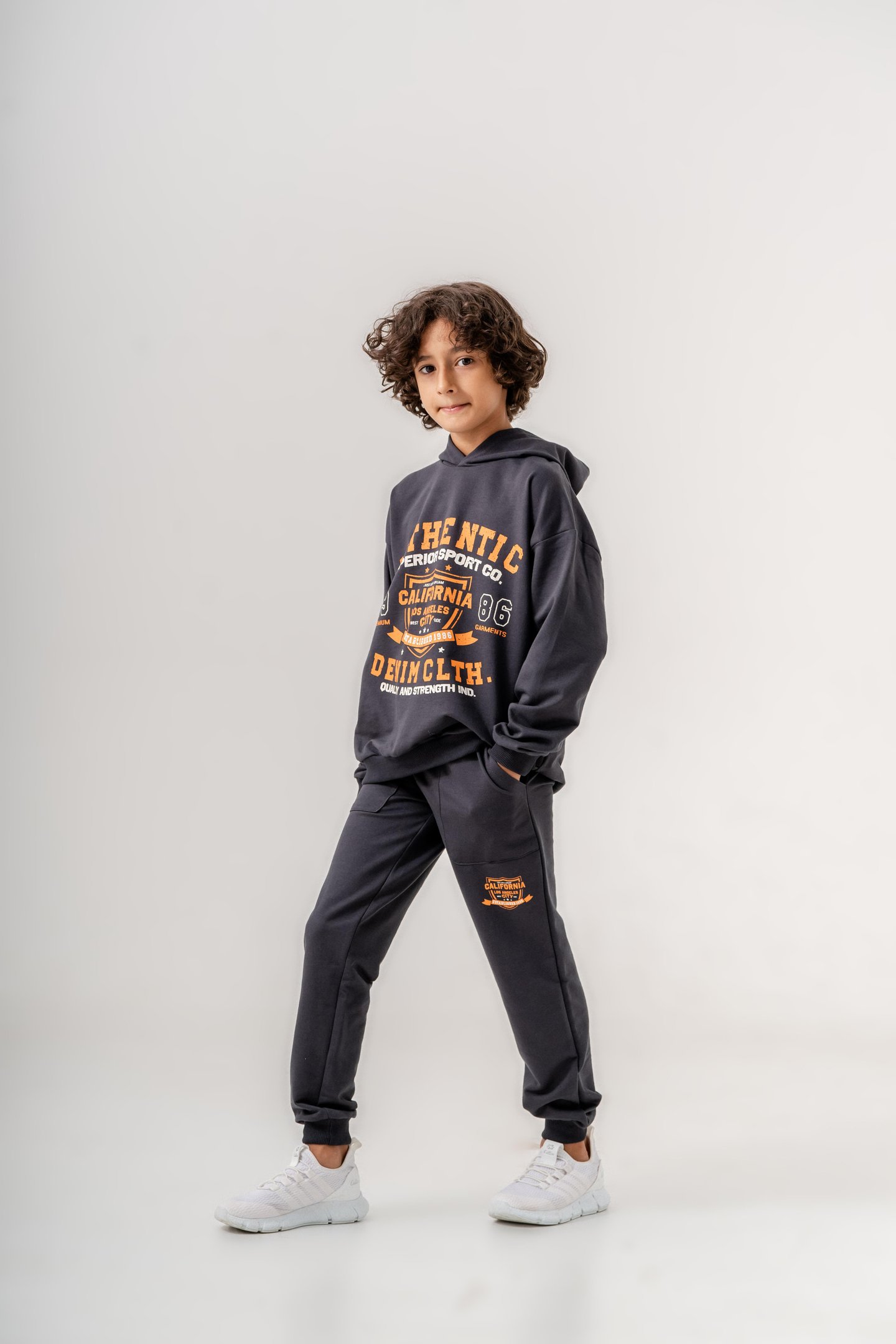 Authentic Denim Los Angeles City WestSide Erkek Çocuk Alt-Üst Eşofman Takımı