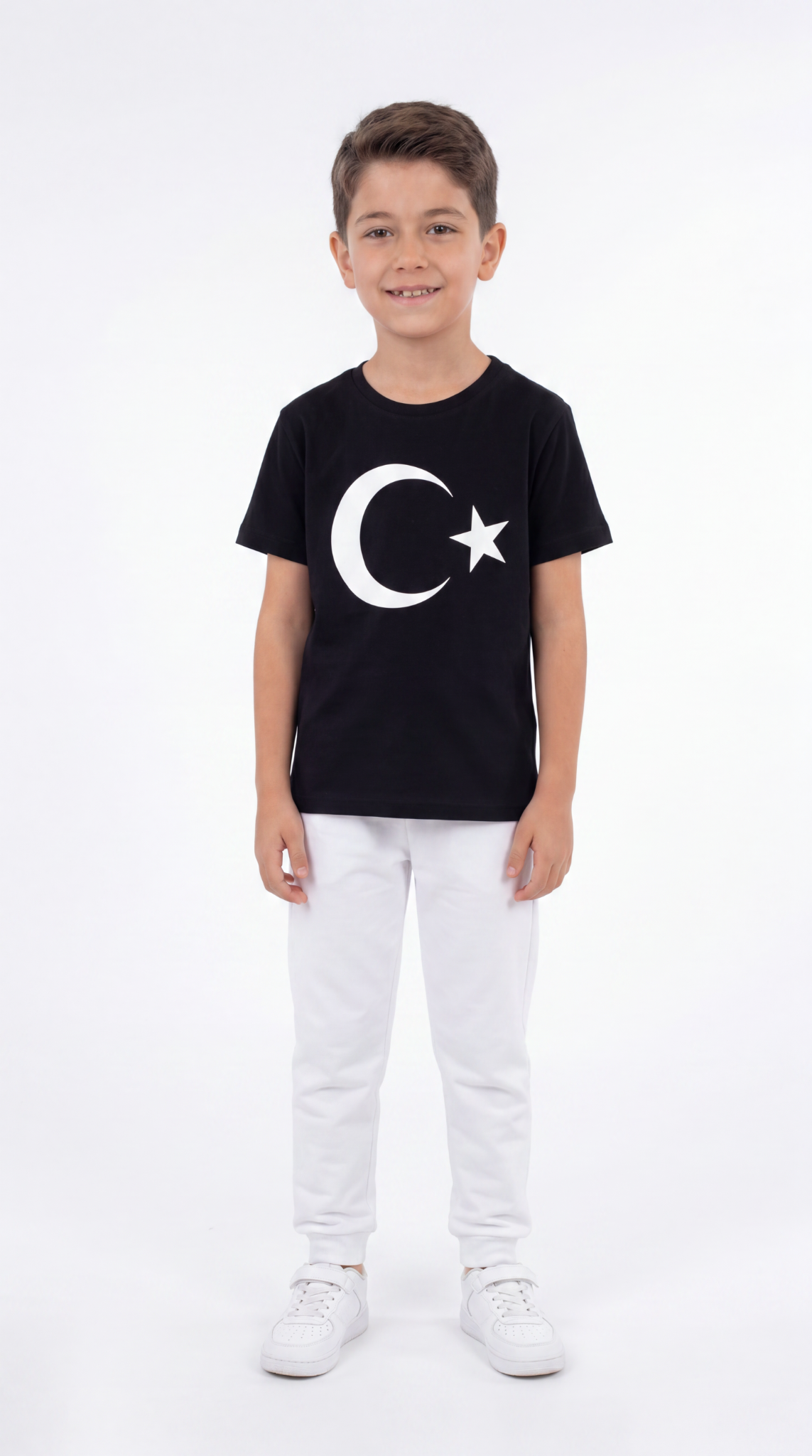 Ay Yıldız Baskılı Erkek Çocuk Tişört T-shirt