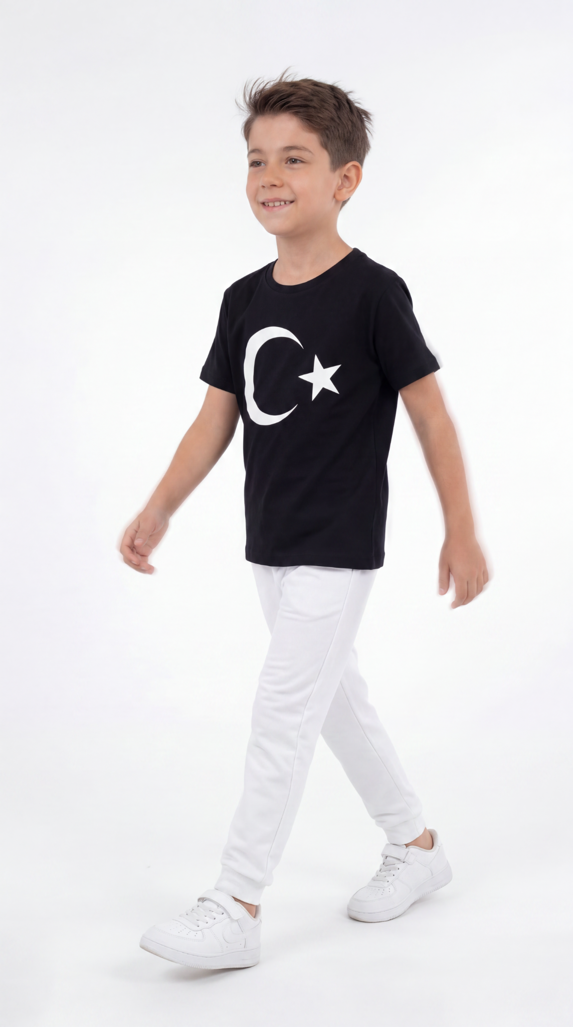 Ay Yıldız Baskılı Erkek Çocuk Tişört T-shirt