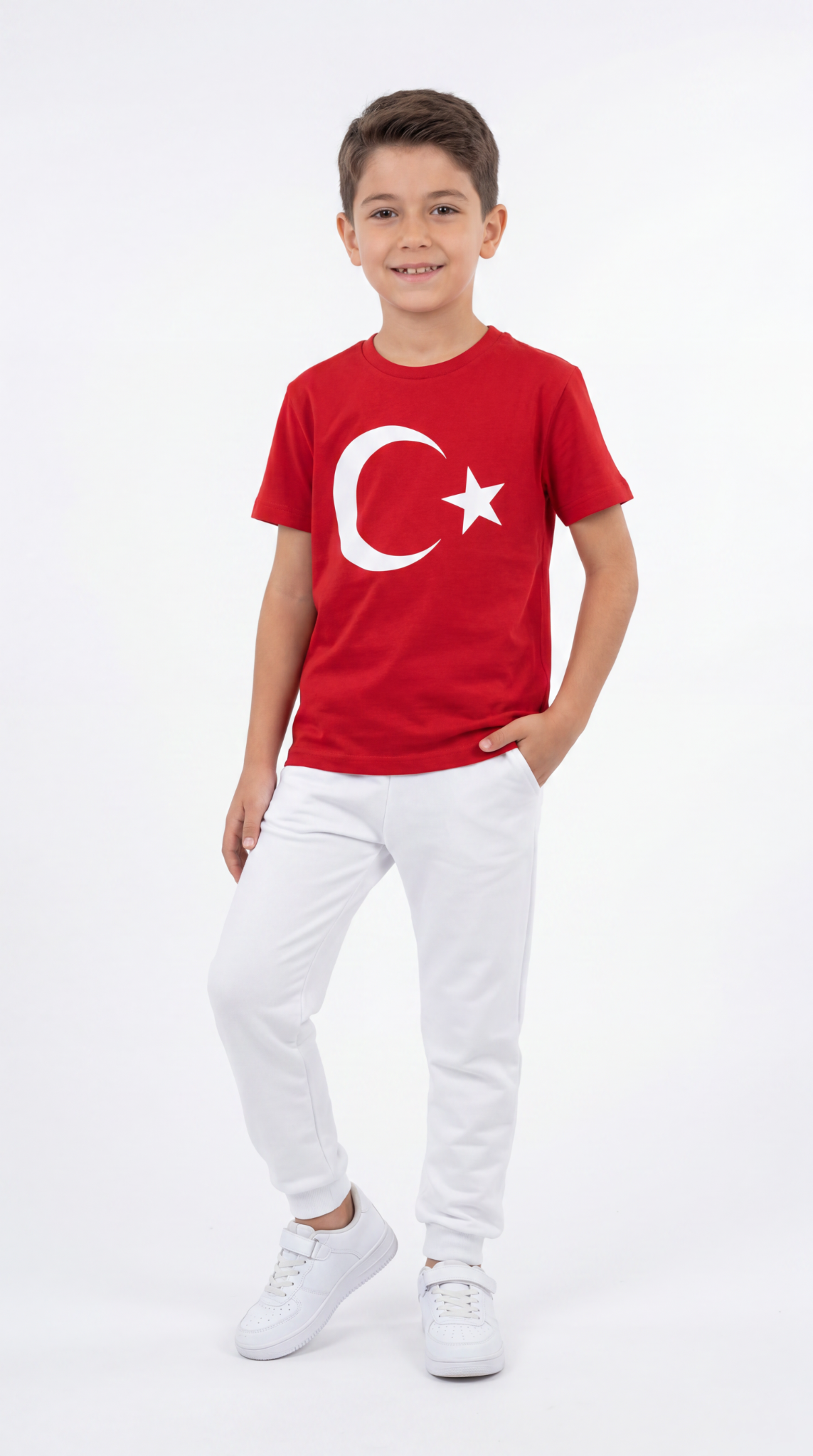 Ay Yıldız Baskılı Erkek Çocuk Tişört T-shirt