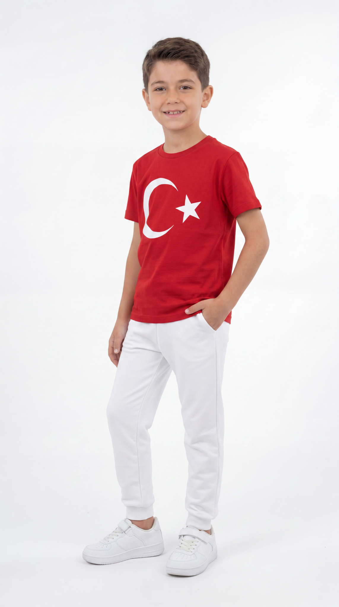 Ay Yıldız Baskılı Erkek Çocuk Tişört T-shirt