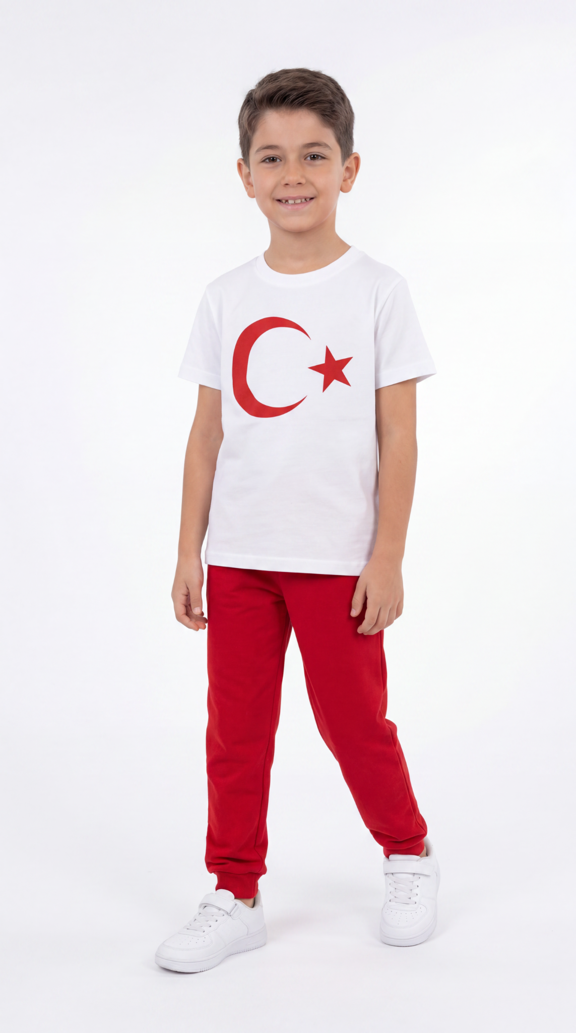 Ay Yıldız Baskılı Erkek Çocuk Tişört T-shirt