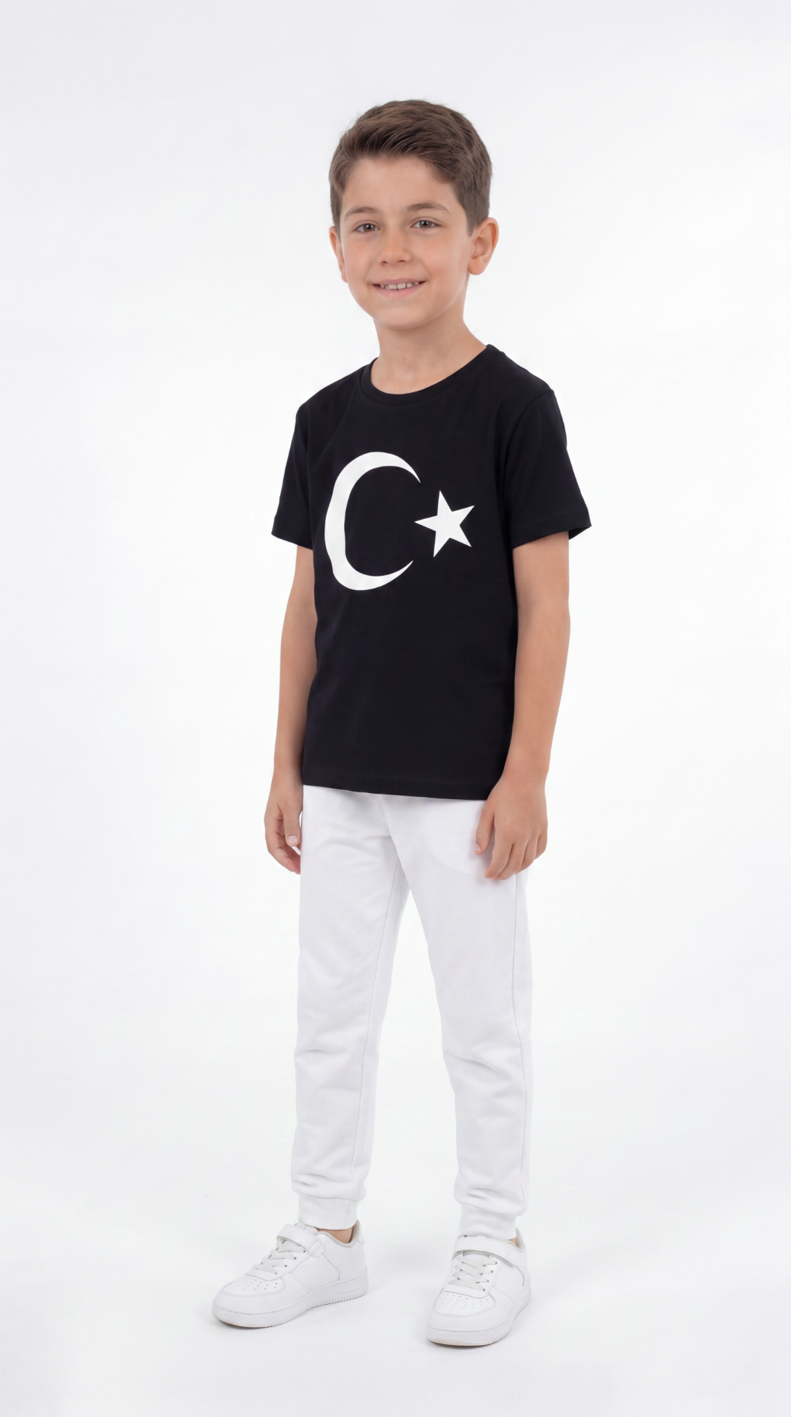 Ay Yıldız Baskılı Erkek Çocuk Tişört T-shirt