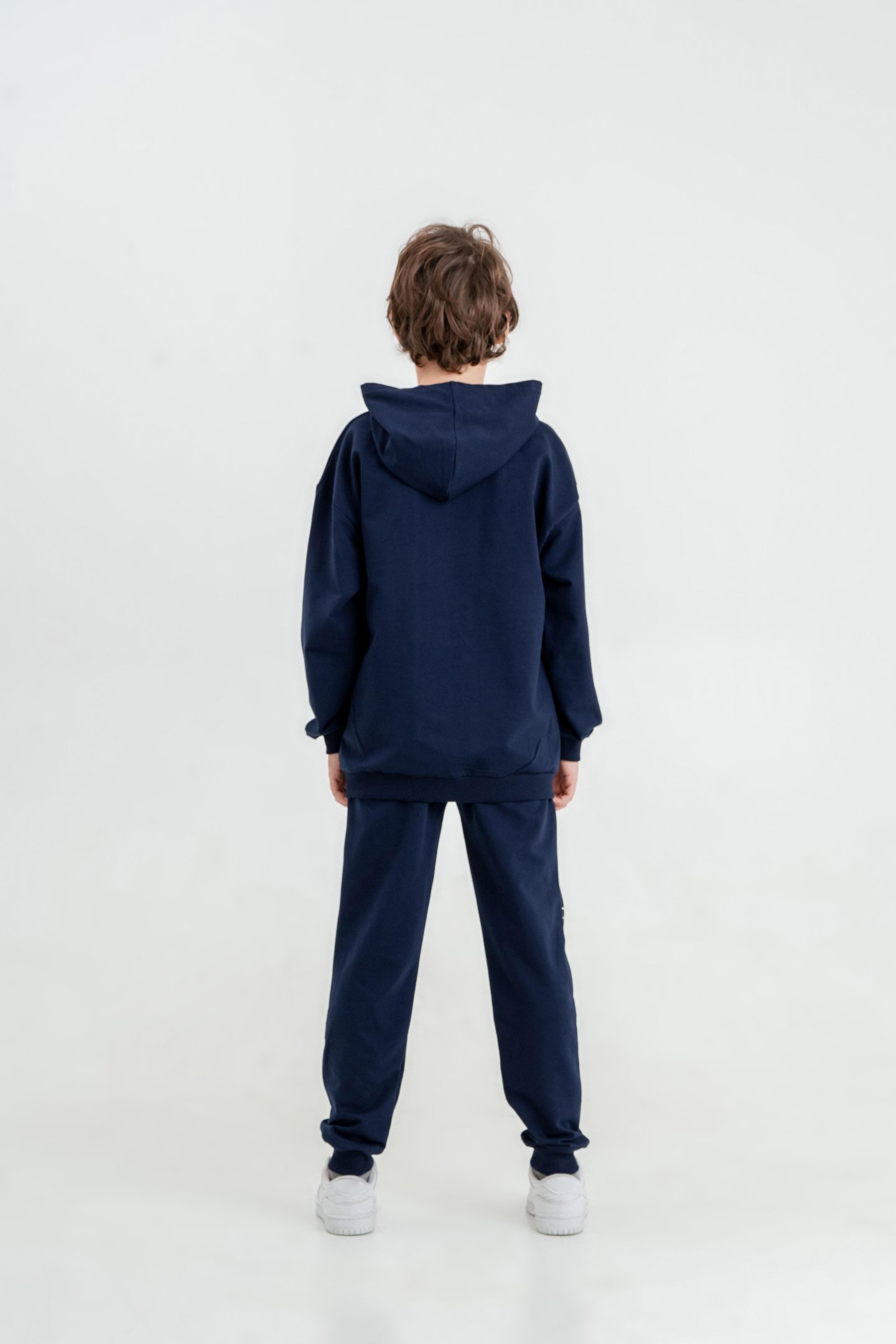 Basic Baskılı Kapüşonlu Erkek Çocuk Eşofman Takımı