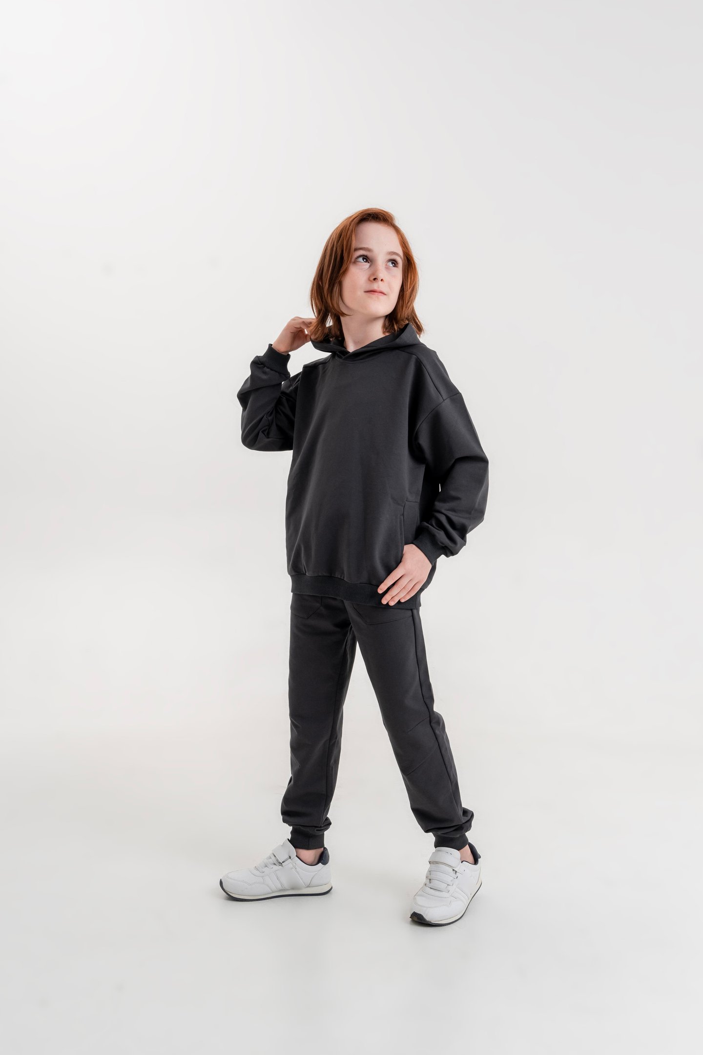 Basic Kapüşonlu Sweatshirt Eşofman Takımı