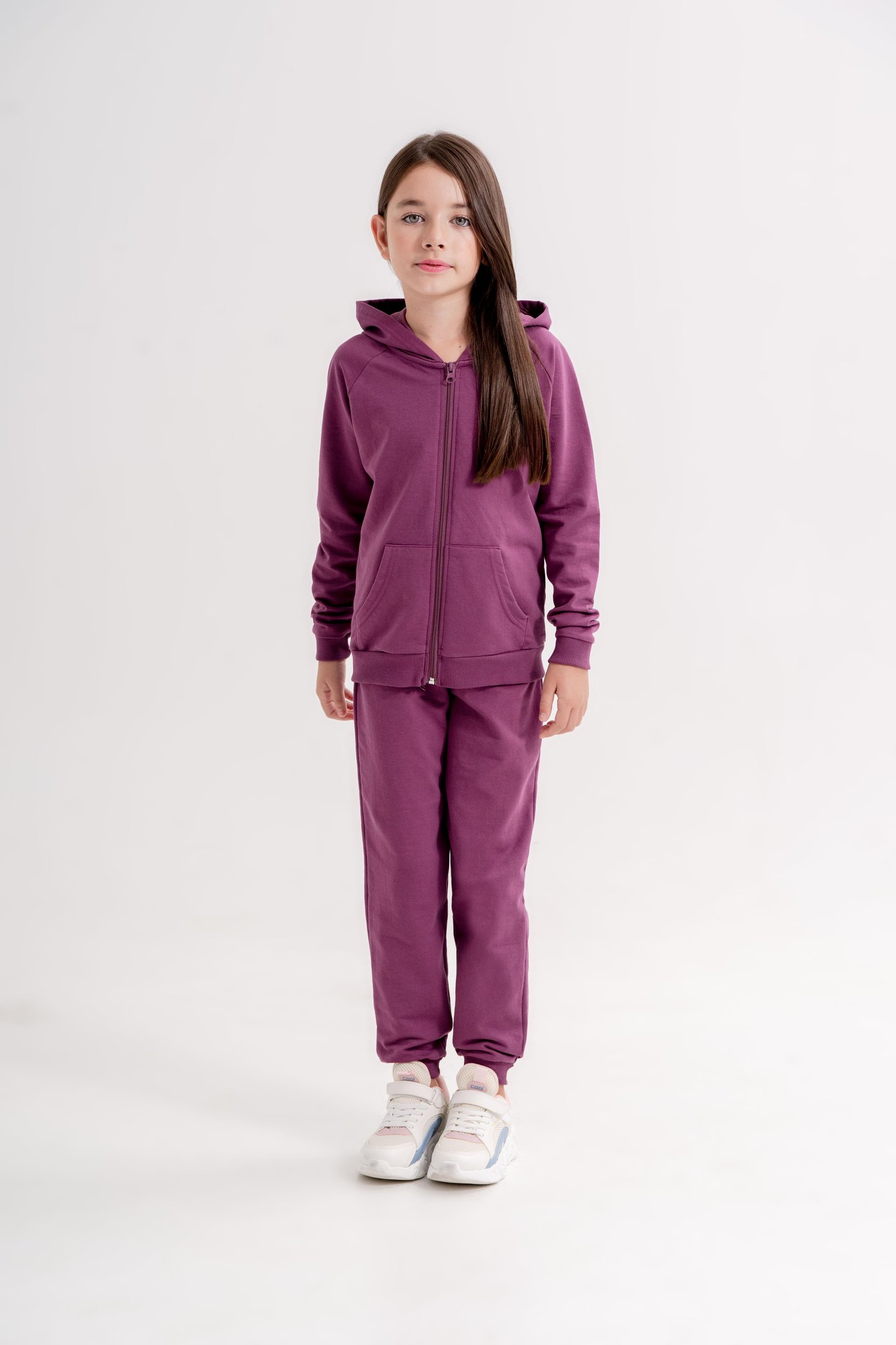 Basic Kız Çocuk Spor Fermuarlı Eşofman Takımı