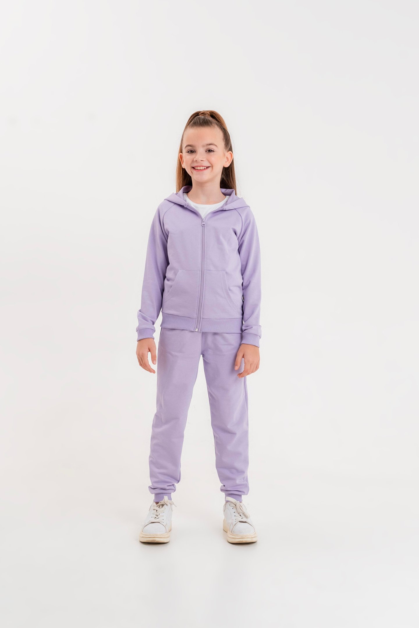 Basic Kız Çocuk Spor Fermuarlı Eşofman Takımı