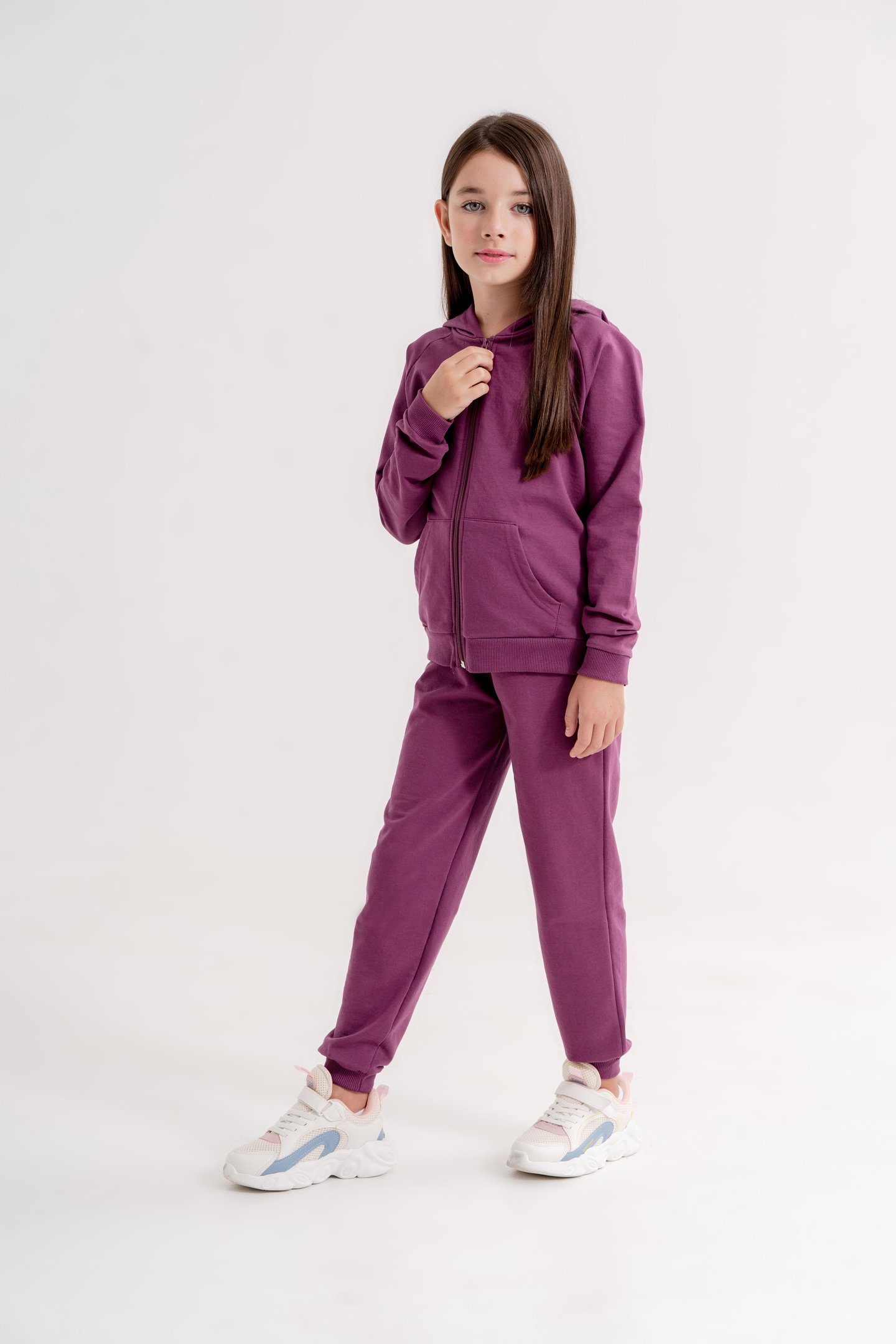 Basic Kız Çocuk Spor Fermuarlı Eşofman Takımı