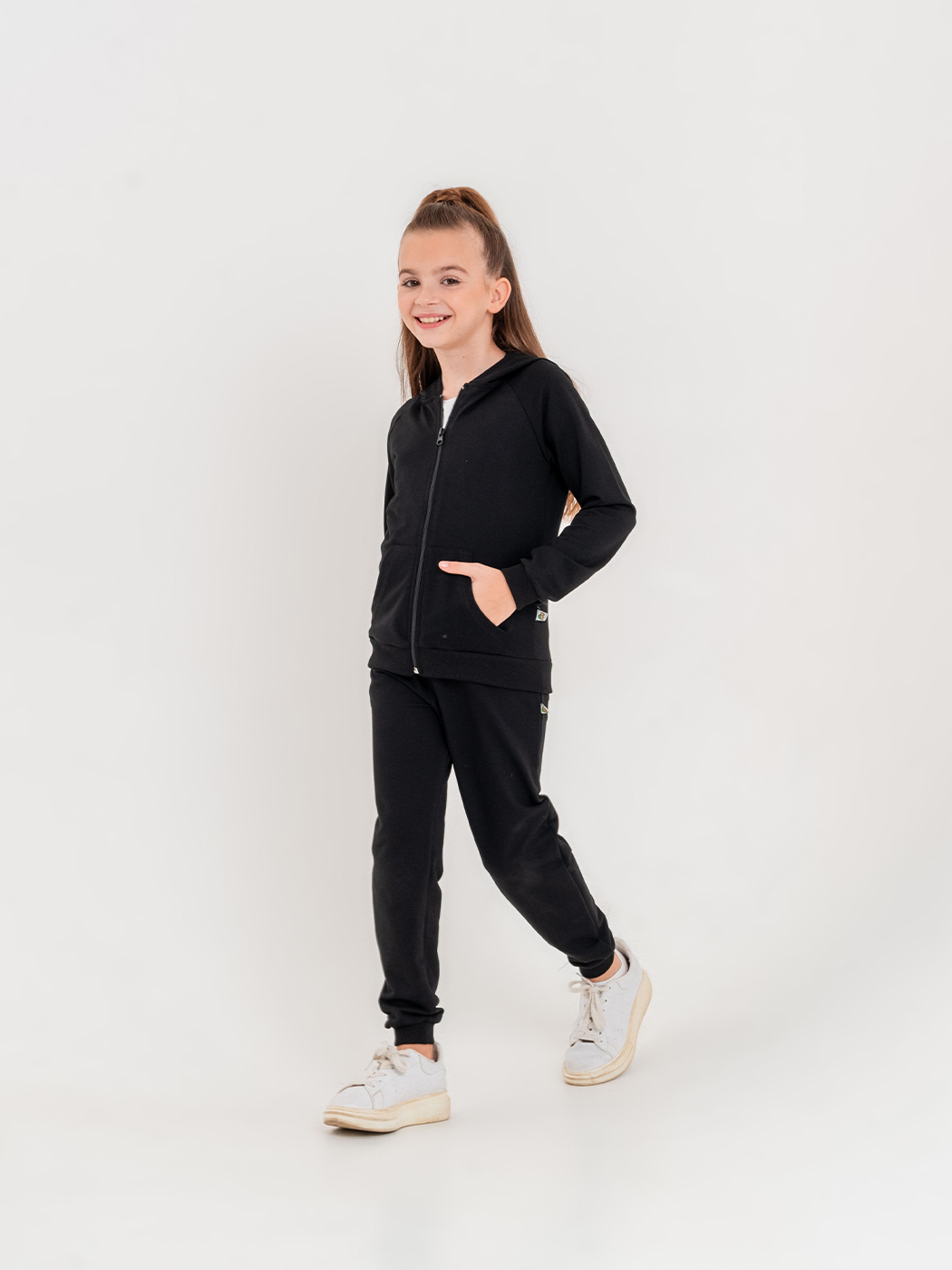 Basic Kız Çocuk Spor Fermuarlı Eşofman Takımı