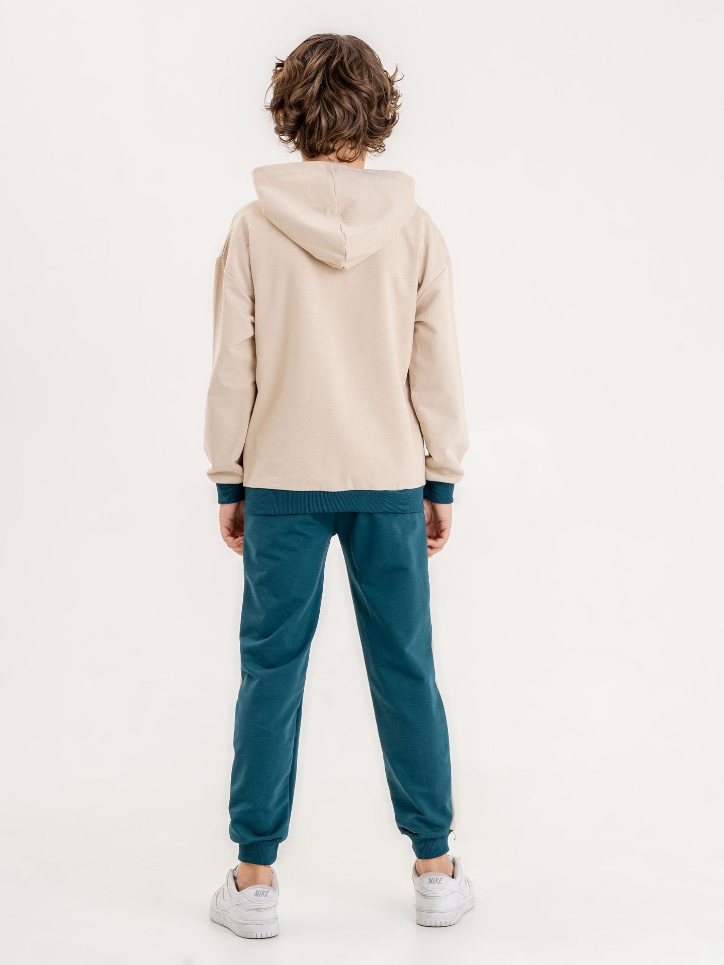 Baskılı Kapüşonlu Erkek Çocuk Sweatshirt Alt - Üst Eşofman Takımı