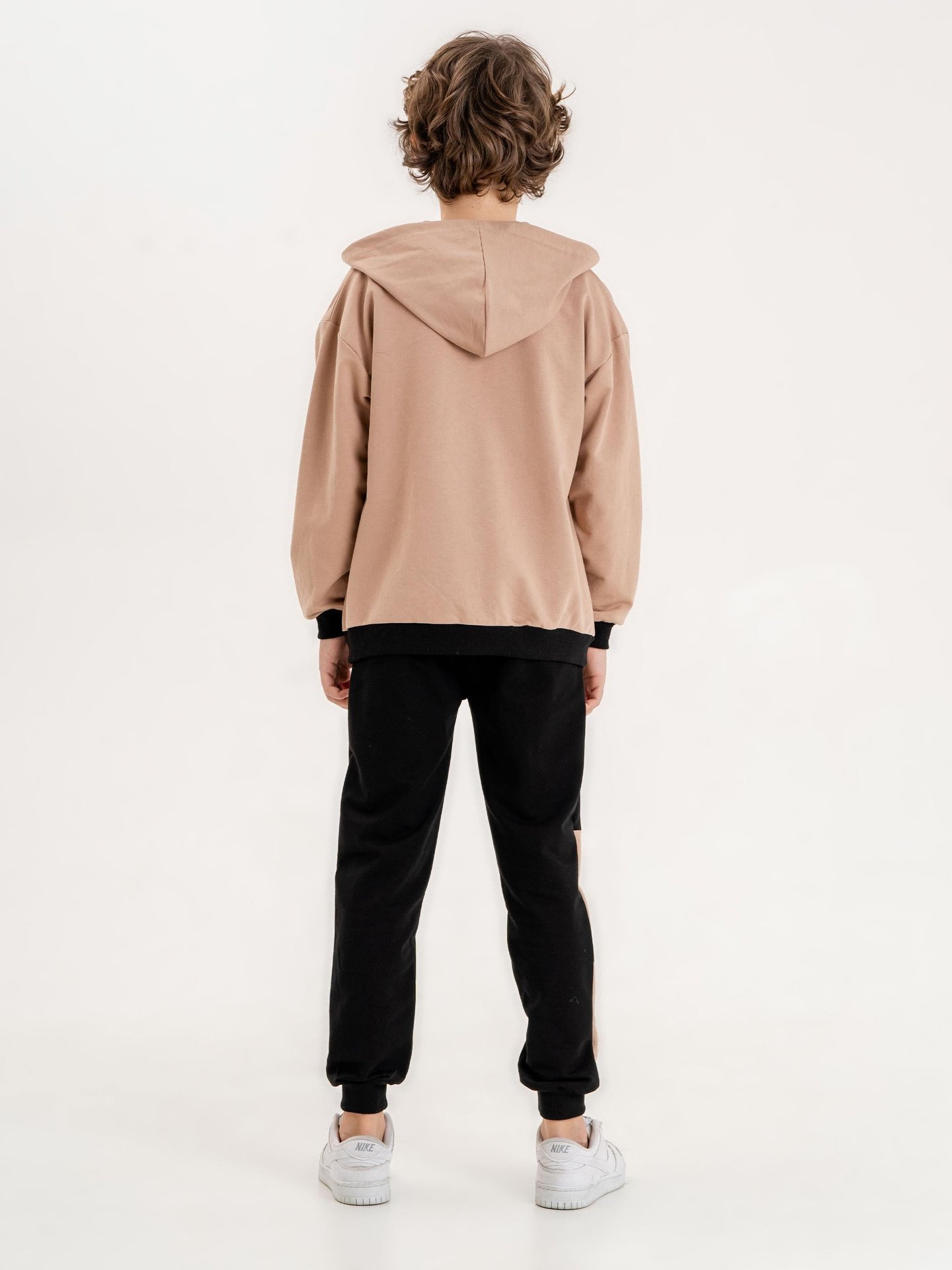 Baskılı Kapüşonlu Erkek Çocuk Sweatshirt Alt - Üst Eşofman Takımı