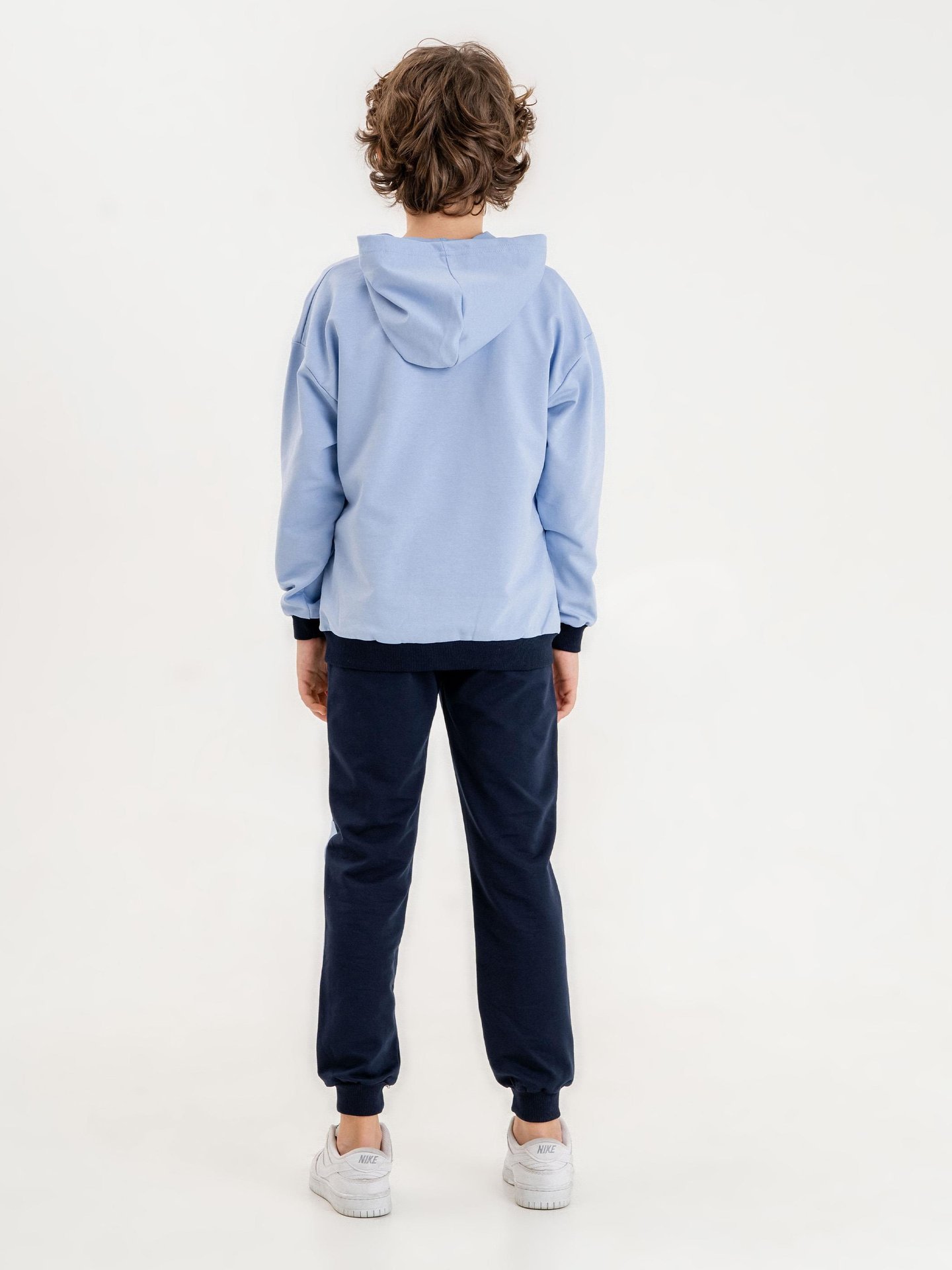 Baskılı Kapüşonlu Erkek Çocuk Sweatshirt Alt - Üst Eşofman Takımı