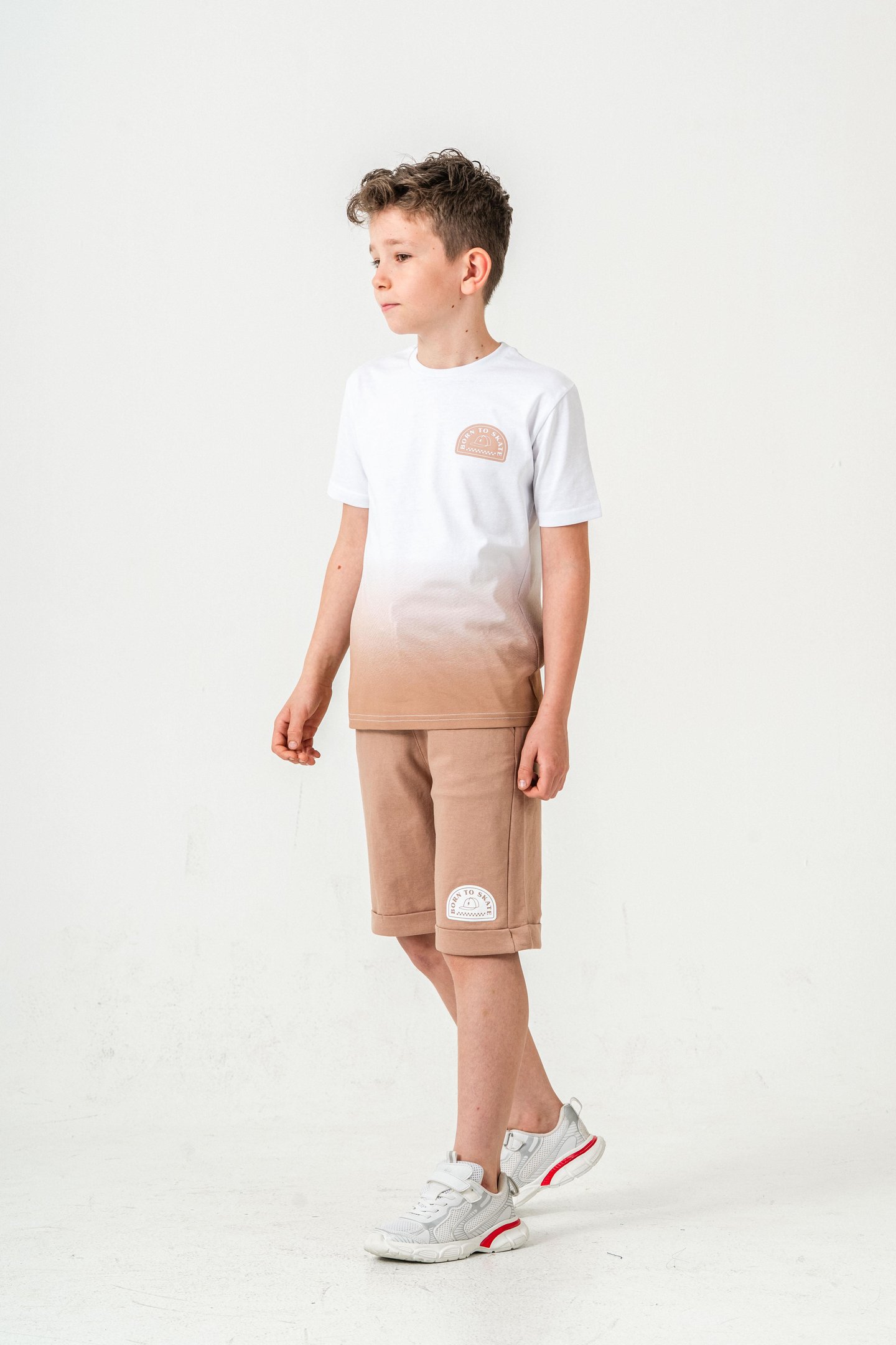 Born The Skate Baskılı  Erkek Çocuk Şort - Tişört Takımı