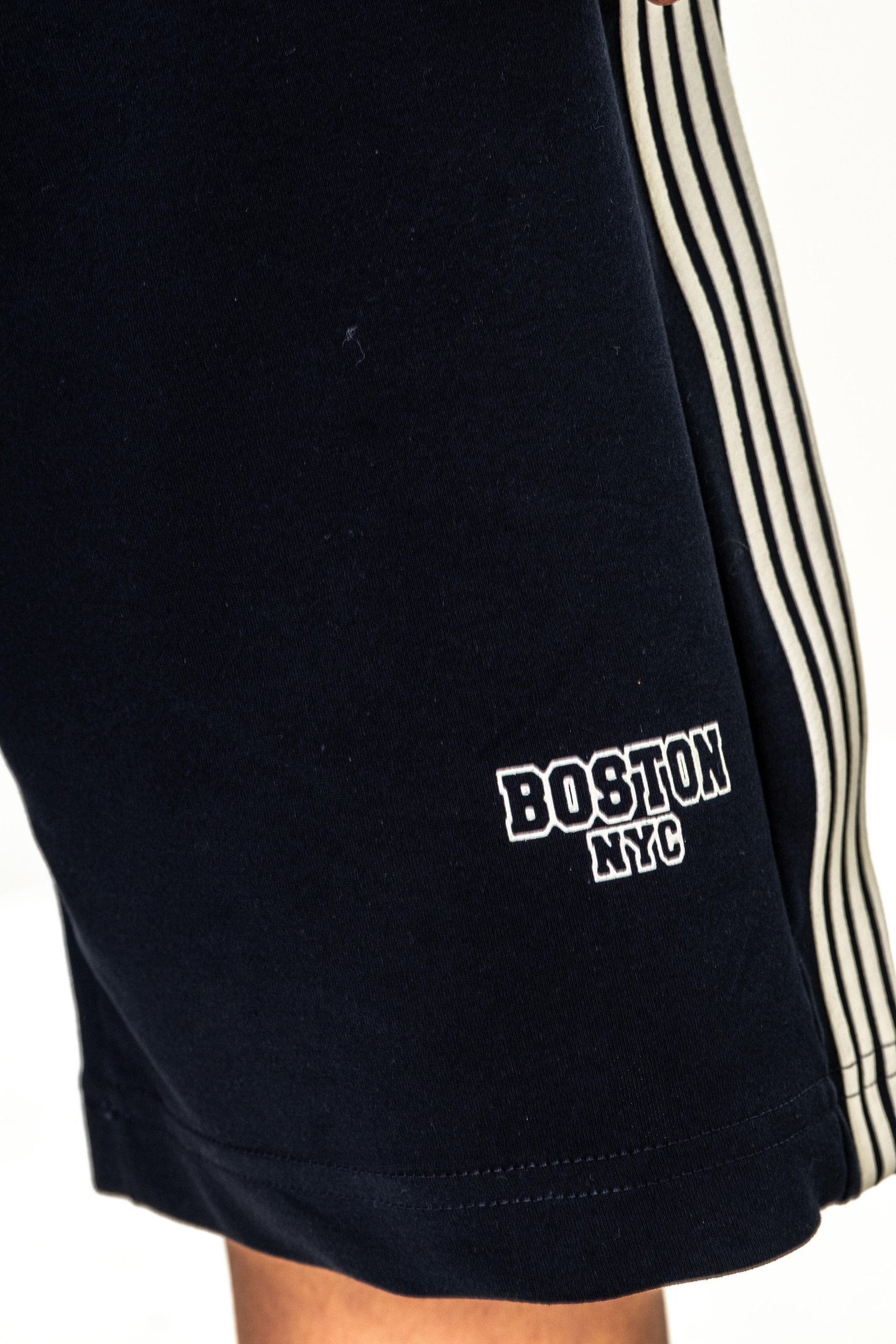 Boston Nyc Baskılı Yanları Şeritli Erkek Çocuk Şort