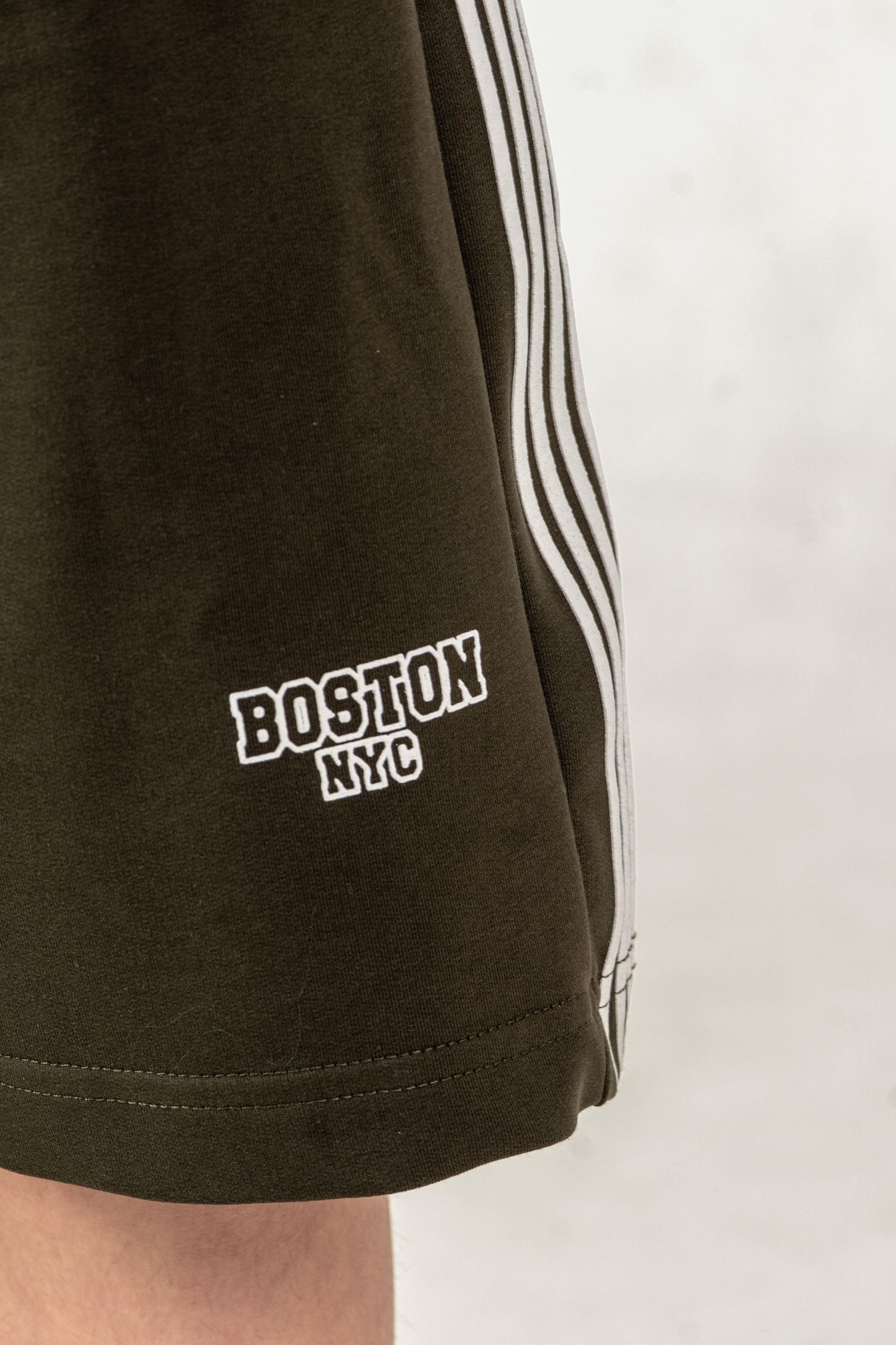 Boston Nyc Baskılı Yanları Şeritli Erkek Çocuk Şort