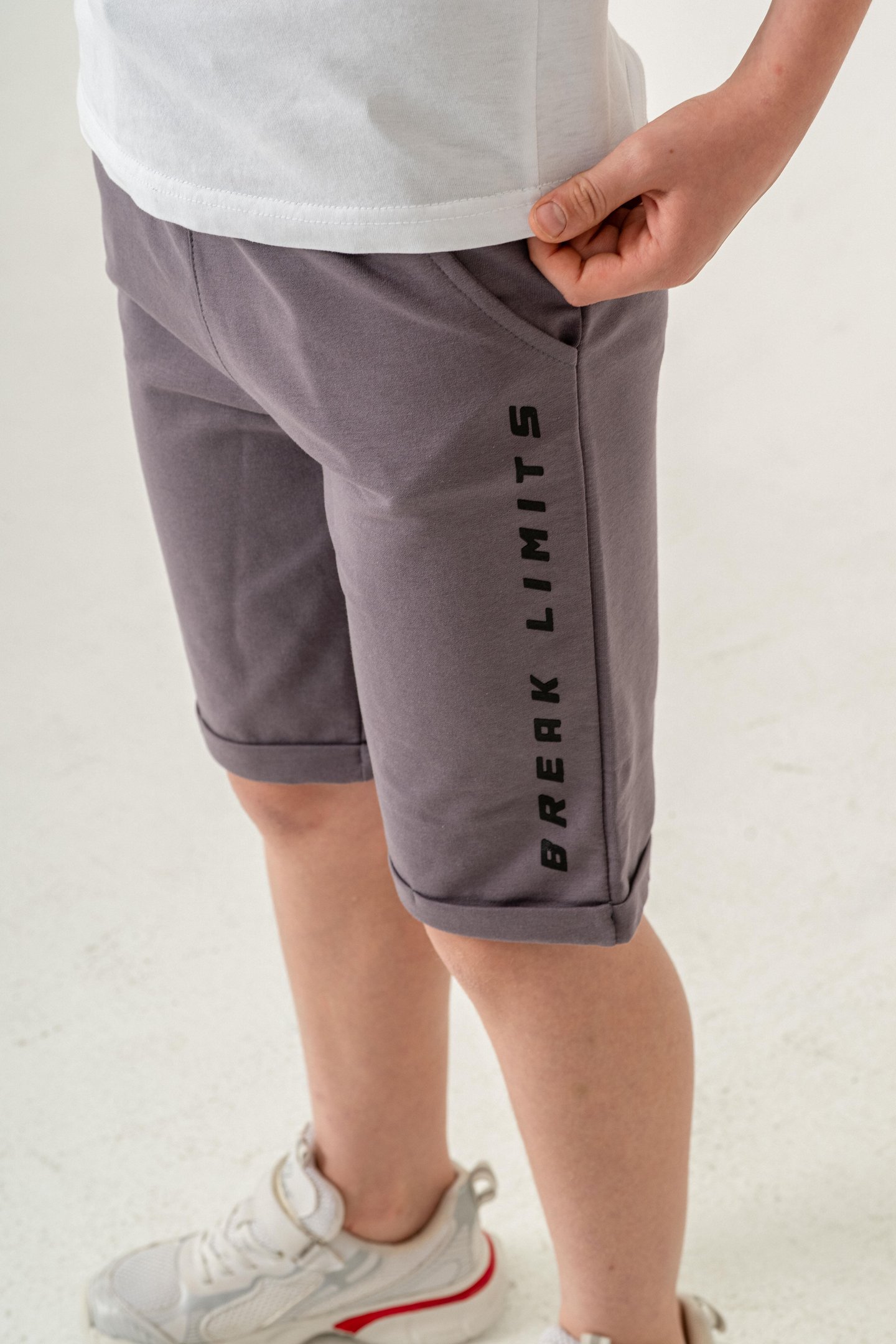 Break Limits Baskılı Arka Cepli Erkek Çocuk Şort