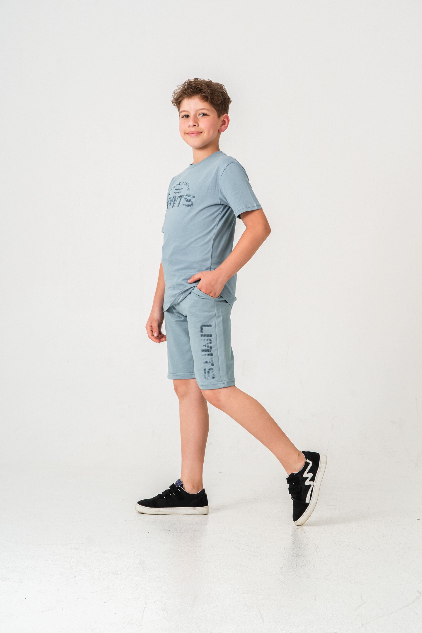 Break Limits Fearless Nothing  Limits Baskılı Erkek Çocuk Şort - Tişört Takımı