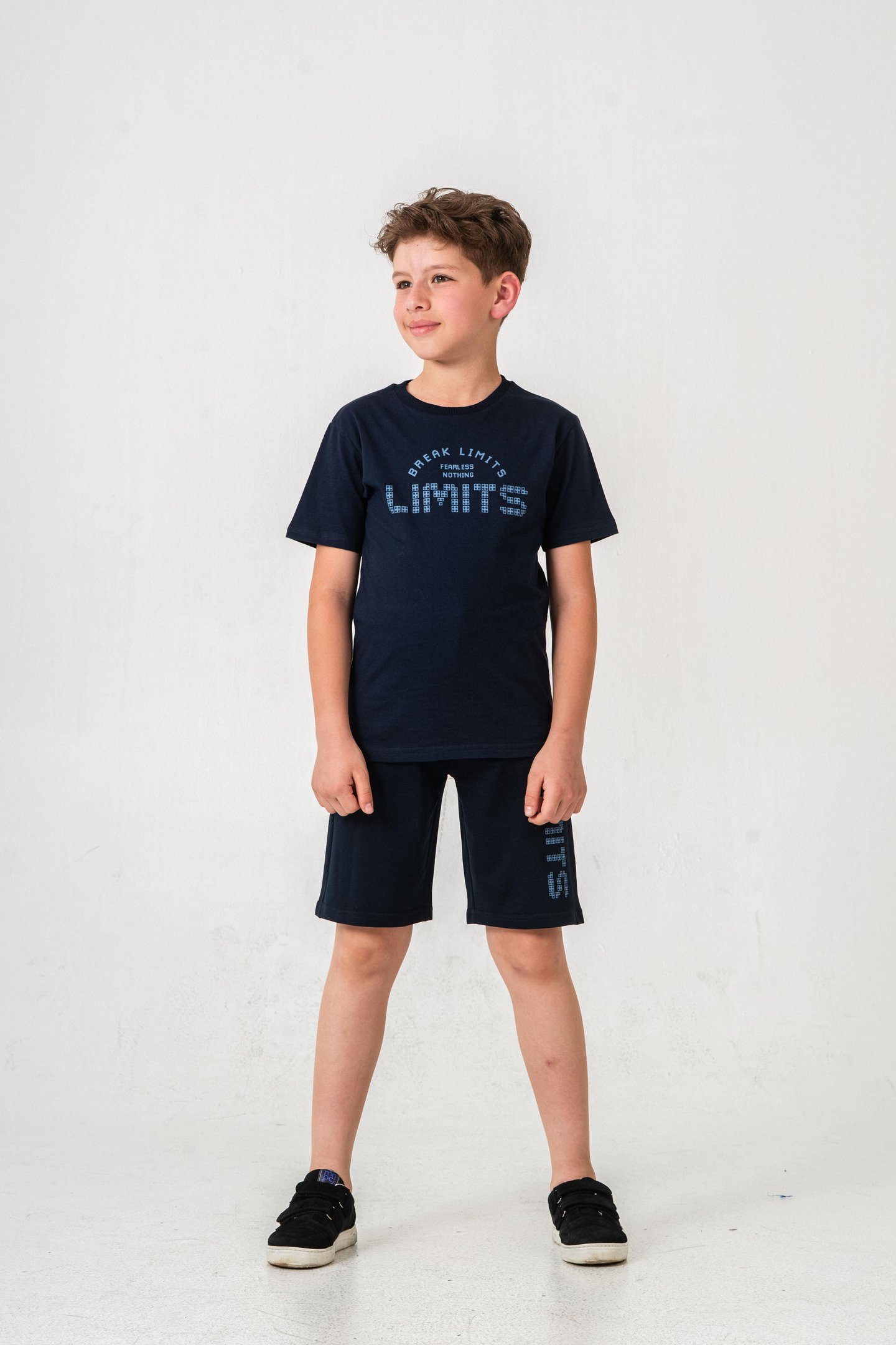 Break Limits Fearless Nothing  Limits Baskılı Erkek Çocuk Şort - Tişört Takımı