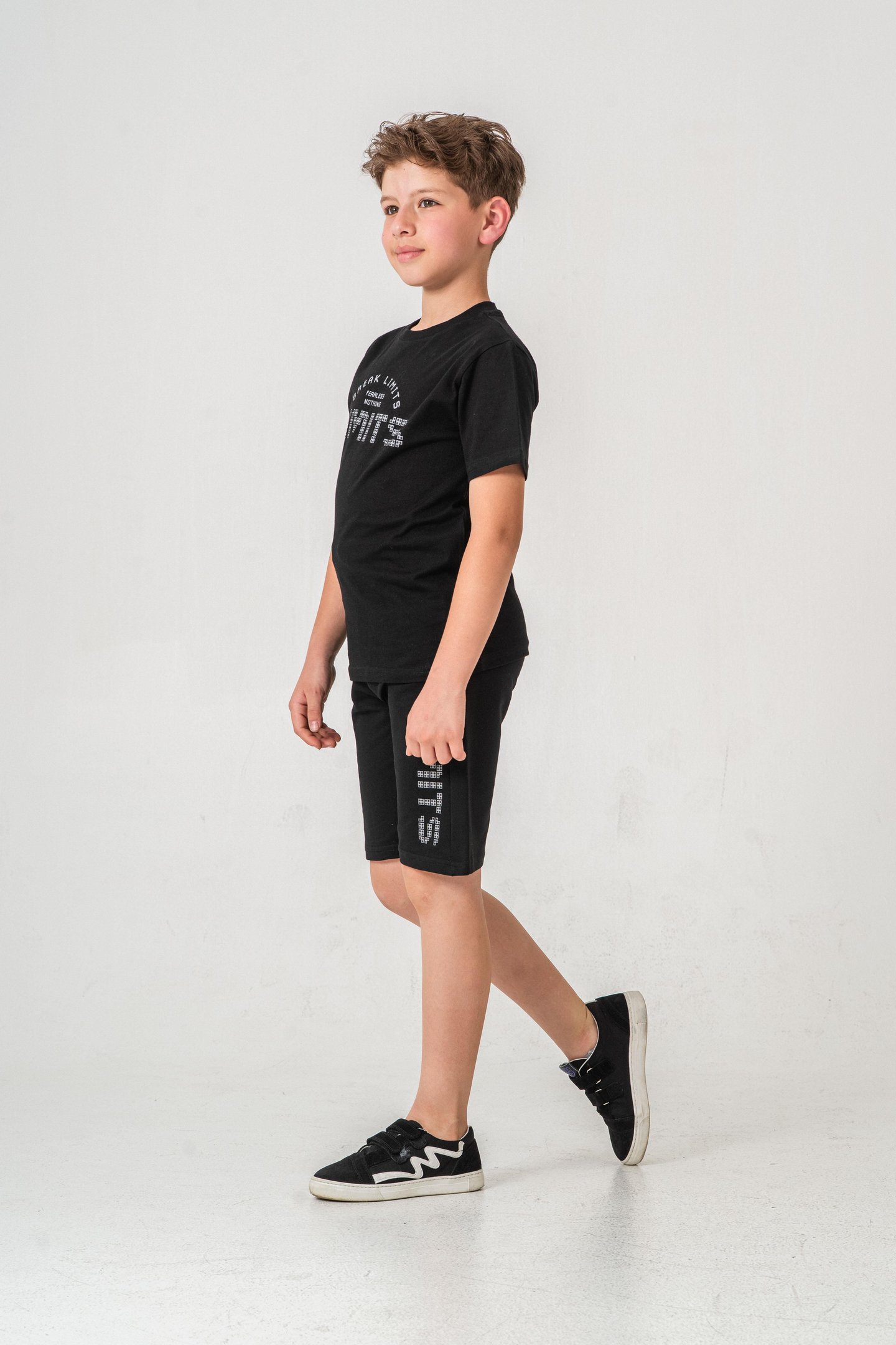 Break Limits Fearless Nothing  Limits Baskılı Erkek Çocuk Şort - Tişört Takımı