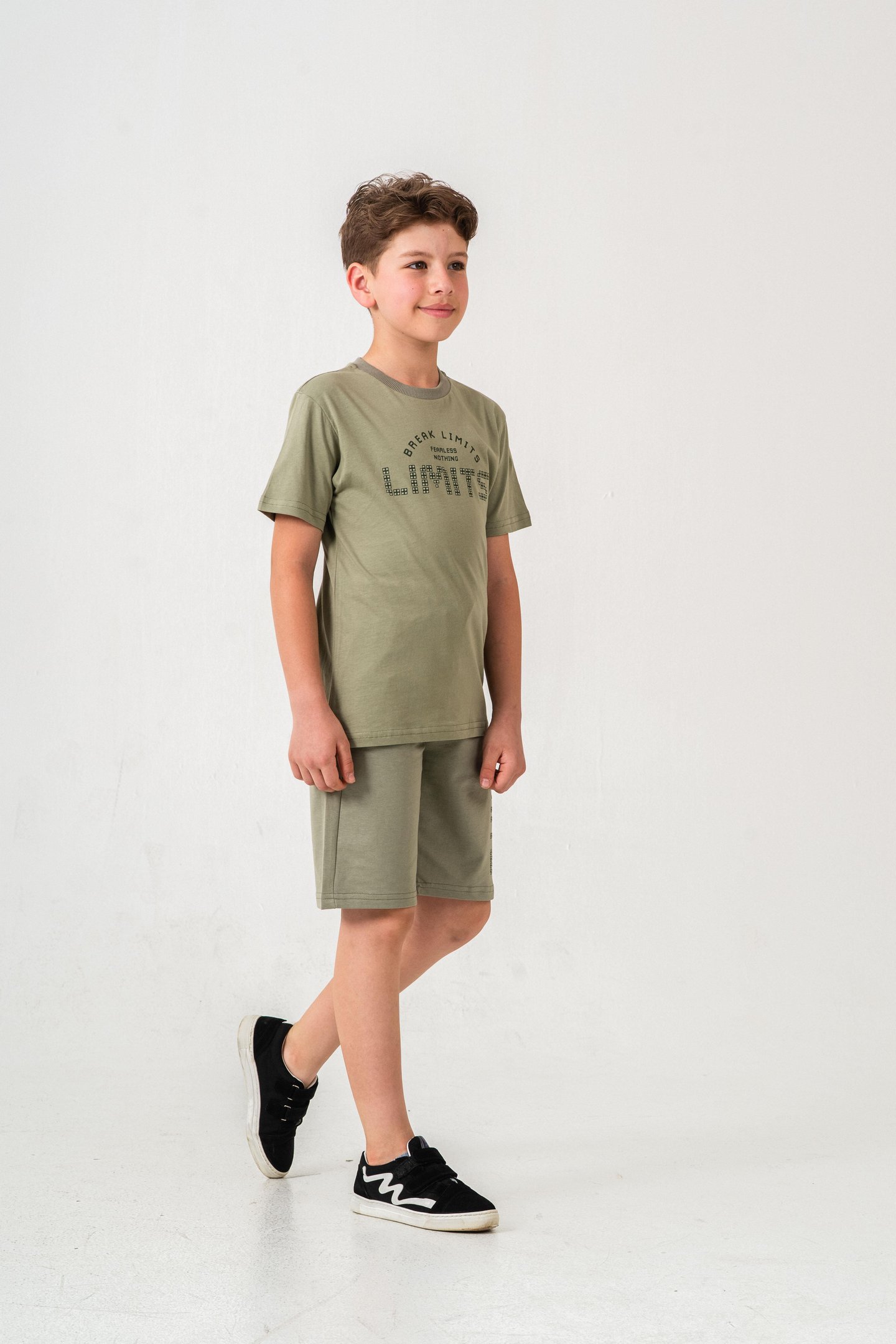 Break Limits Fearless Nothing  Limits Baskılı Erkek Çocuk Şort - Tişört Takımı