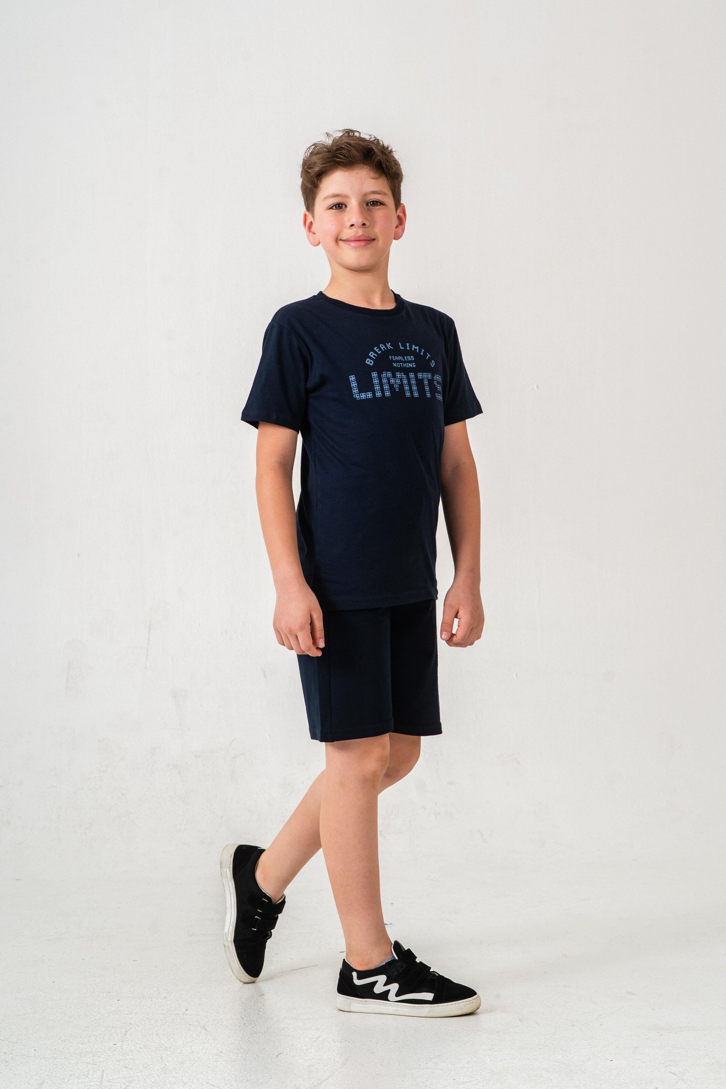 Break Limits Fearless Nothing  Limits Baskılı Erkek Çocuk Şort - Tişört Takımı