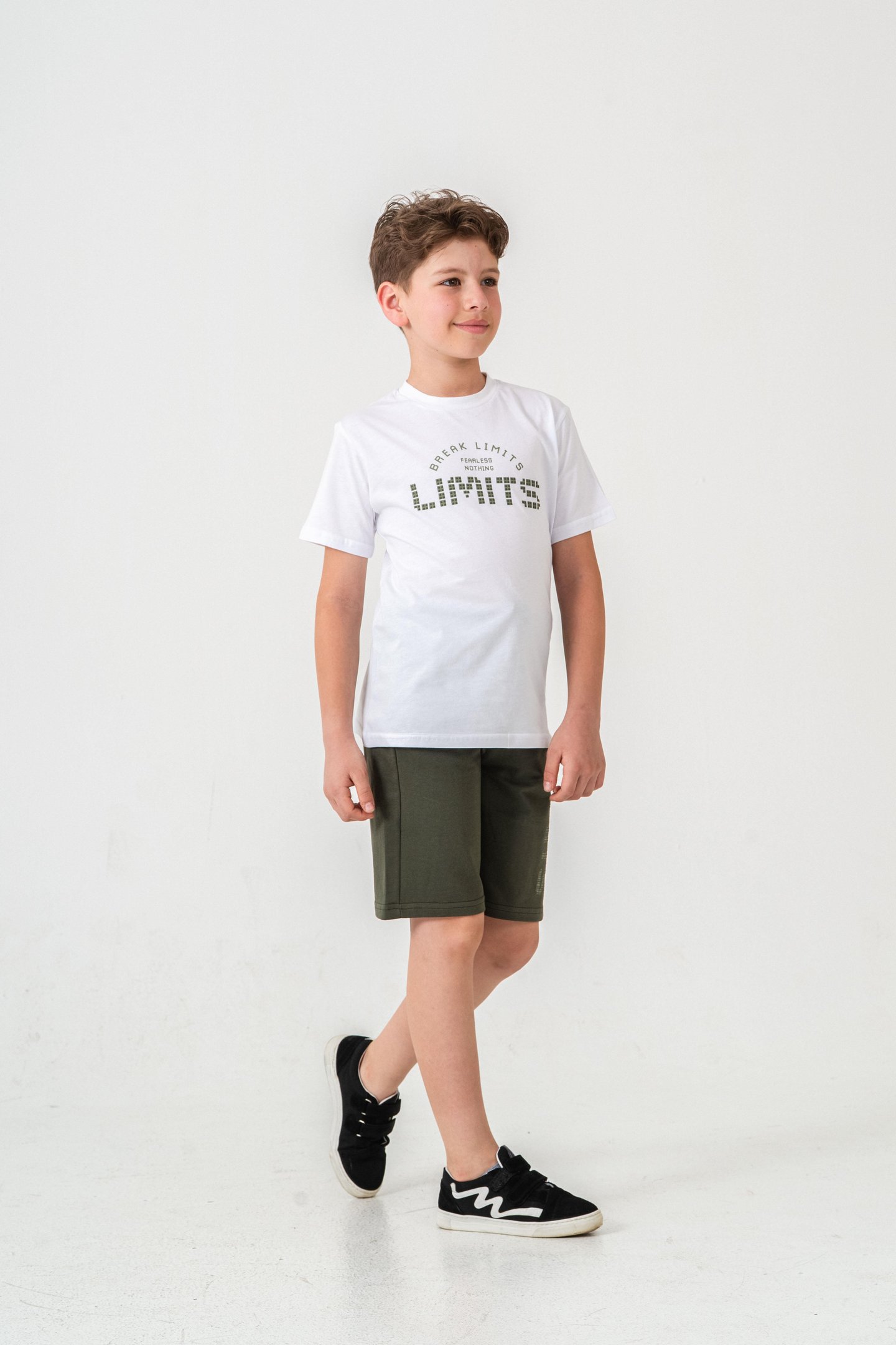 Break Limits Fearless Nothing  Limits Baskılı Erkek Çocuk Şort - Tişört Takımı