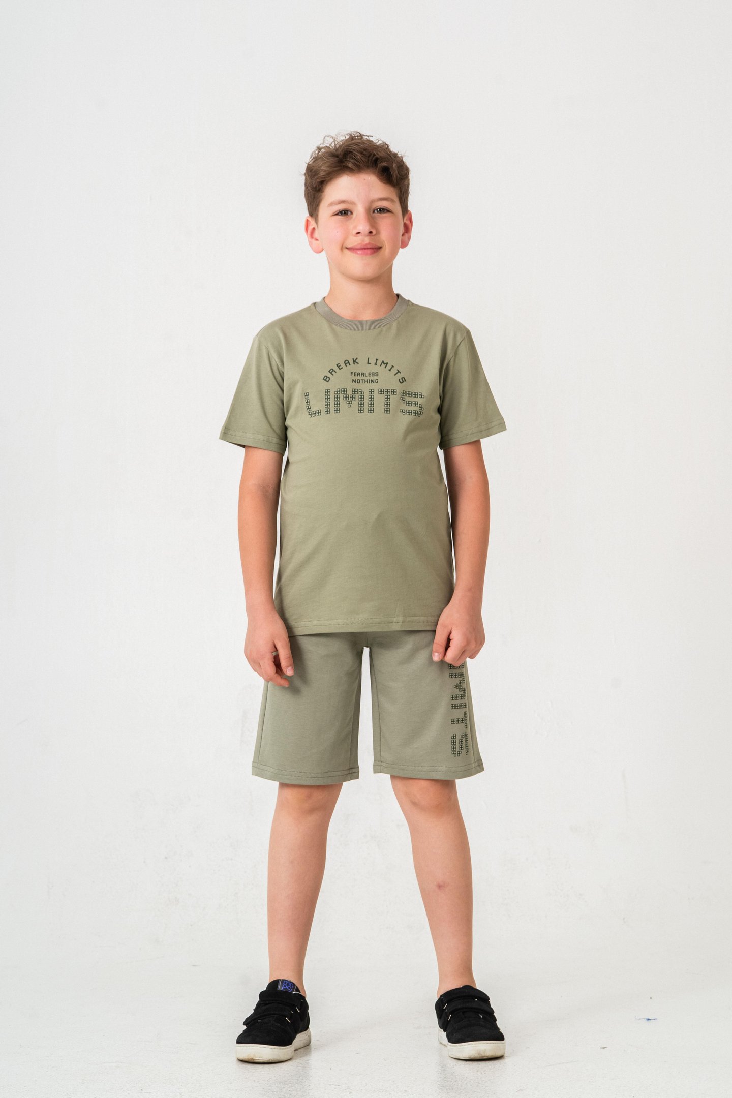 Break Limits Fearless Nothing  Limits Baskılı Erkek Çocuk Şort - Tişört Takımı