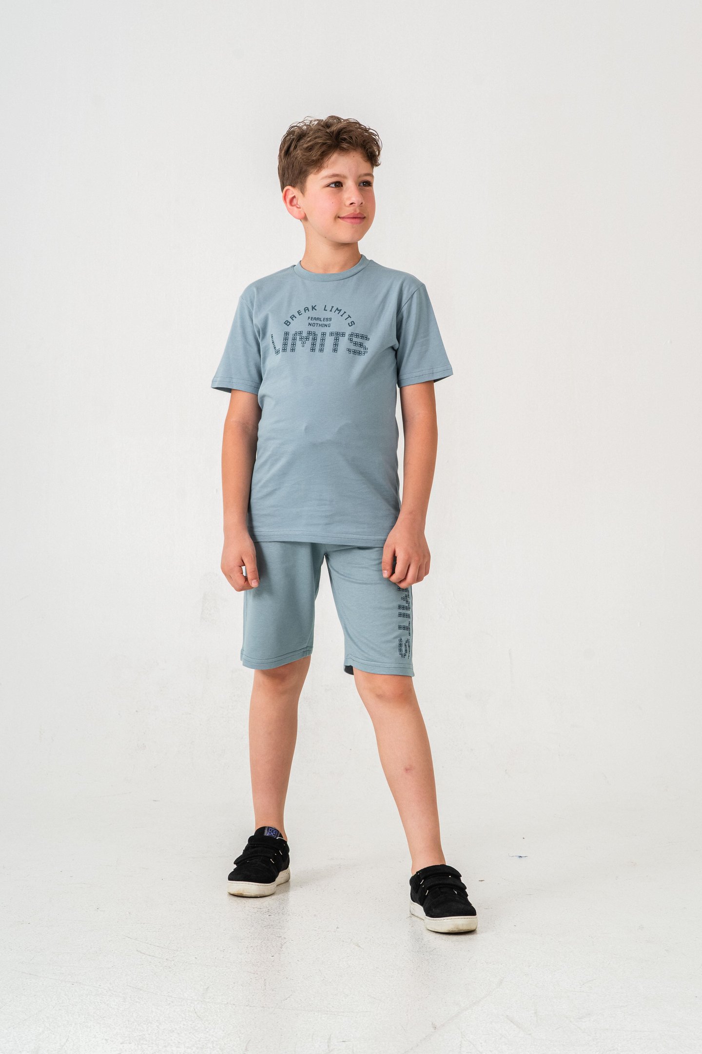 Break Limits Fearless Nothing  Limits Baskılı Erkek Çocuk Şort - Tişört Takımı