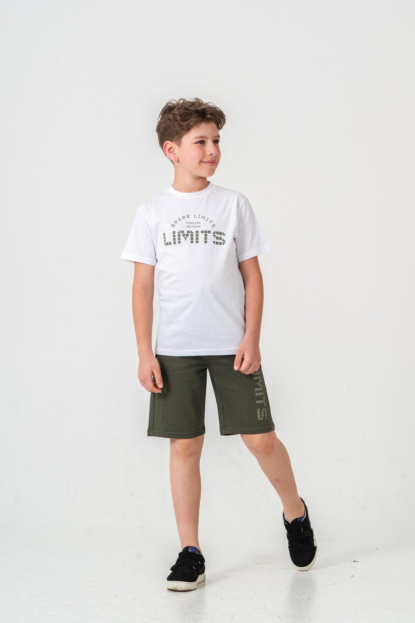 Break Limits Fearless Nothing  Limits Baskılı Erkek Çocuk Şort - Tişört Takımı