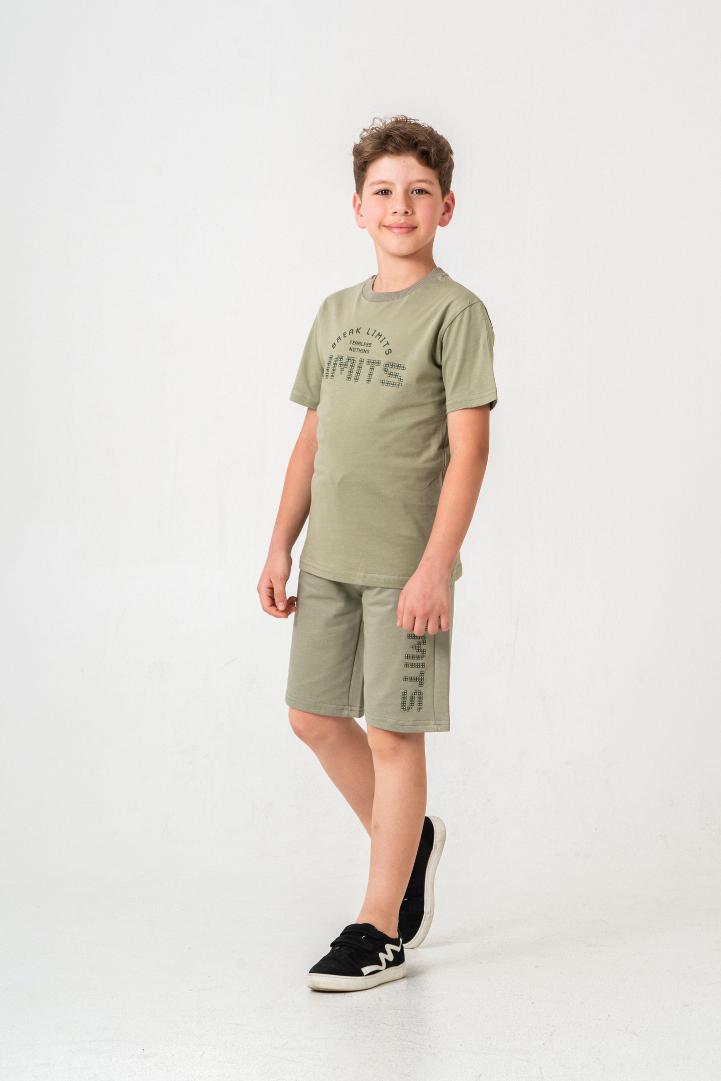 Break Limits Fearless Nothing  Limits Baskılı Erkek Çocuk Şort - Tişört Takımı
